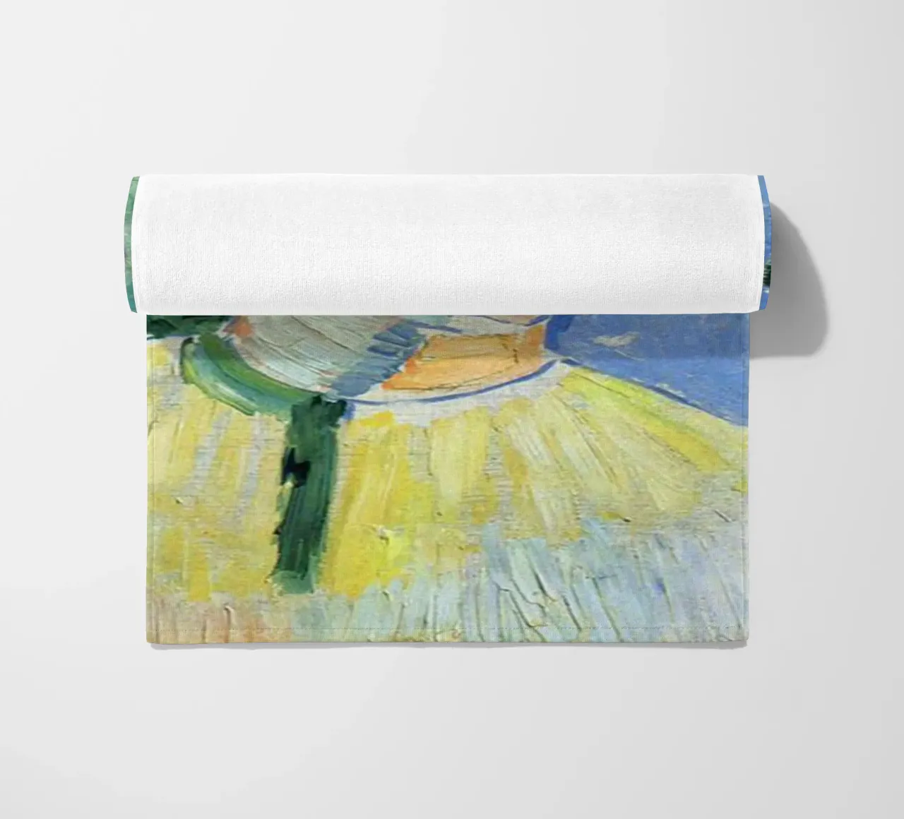 dipinto di un vecchio con i baffi telo mare da briyan shop