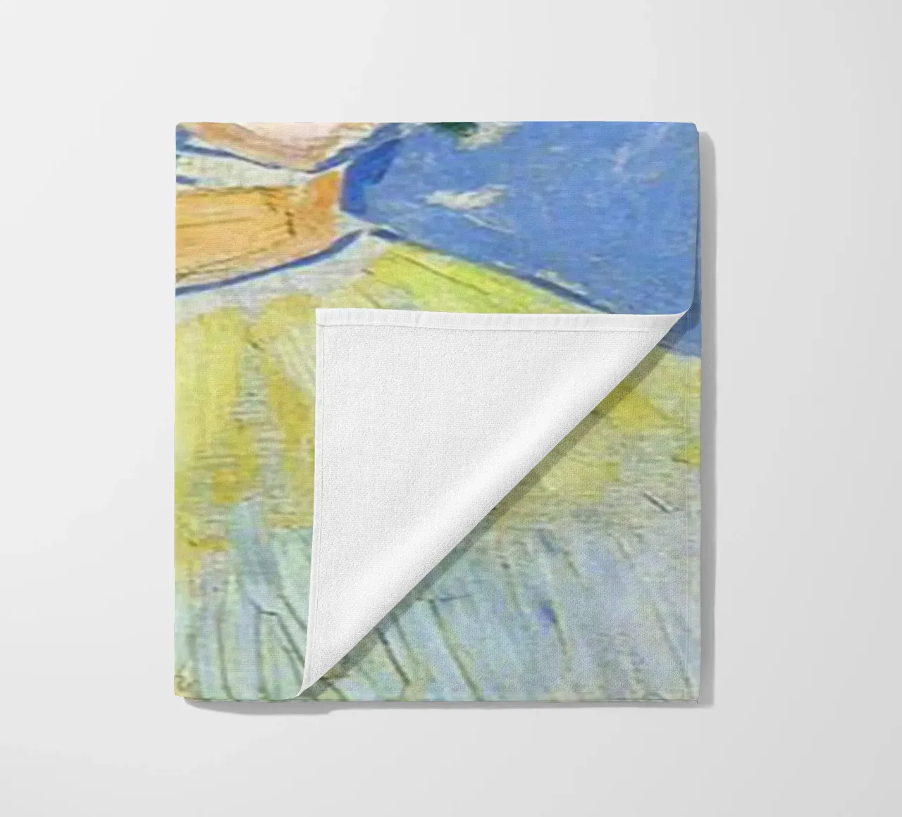 dipinto di un vecchio con i baffi telo mare da briyan shop