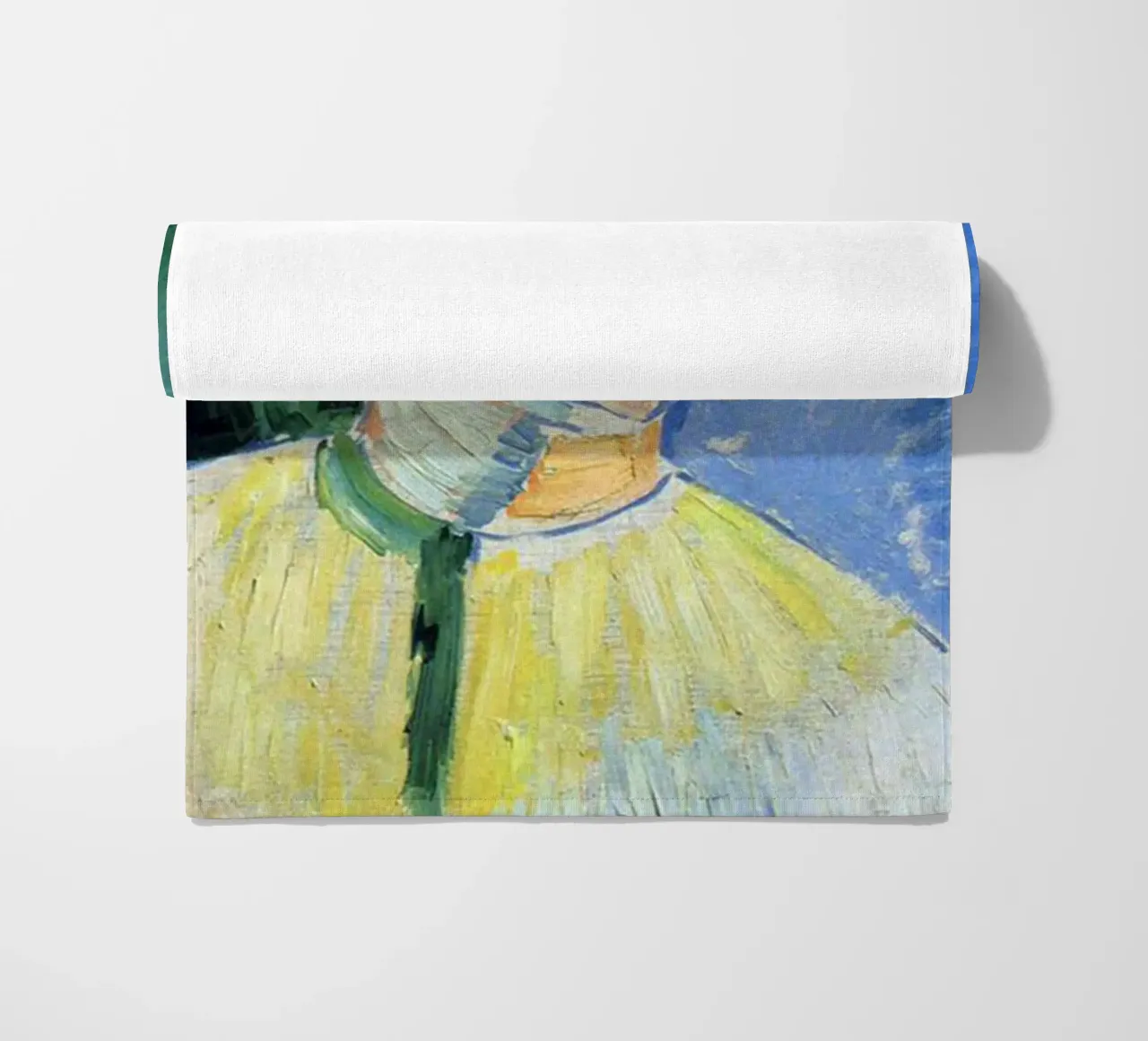 dipinto di un vecchio con i baffi telo mare da briyan shop