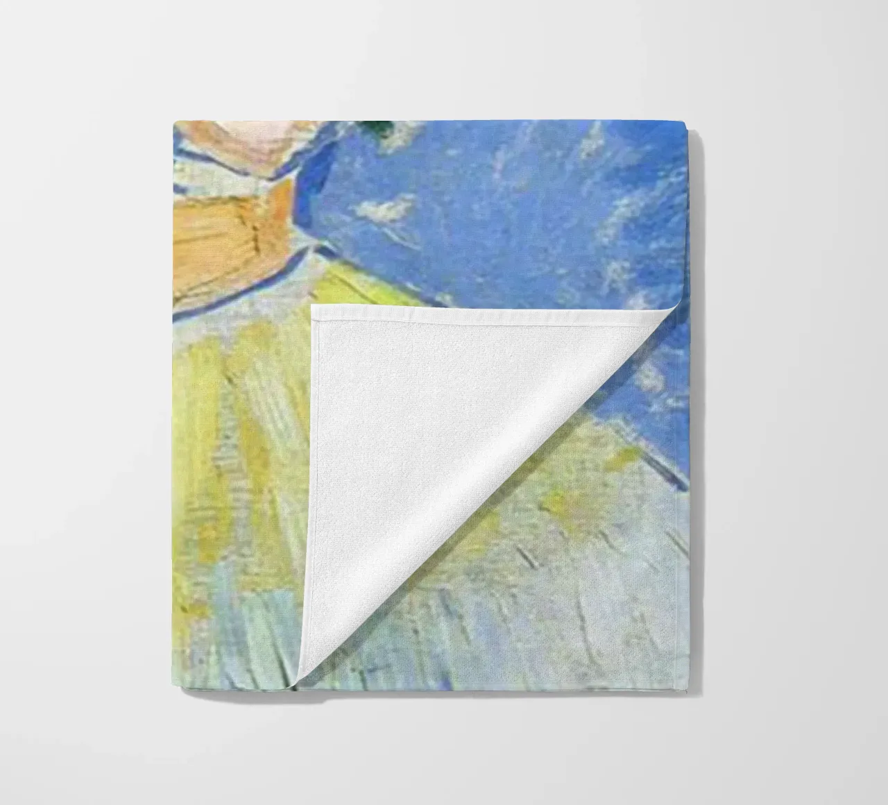 dipinto di un vecchio con i baffi telo mare da briyan shop