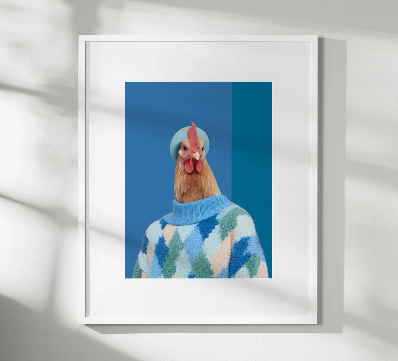 Blaue Hühner Mode Poster von Carinaprint