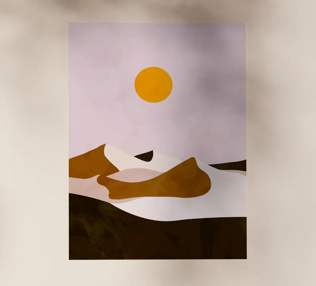 Paesaggio desertico minimalista con sole pellicola backlit da Sabine Klein