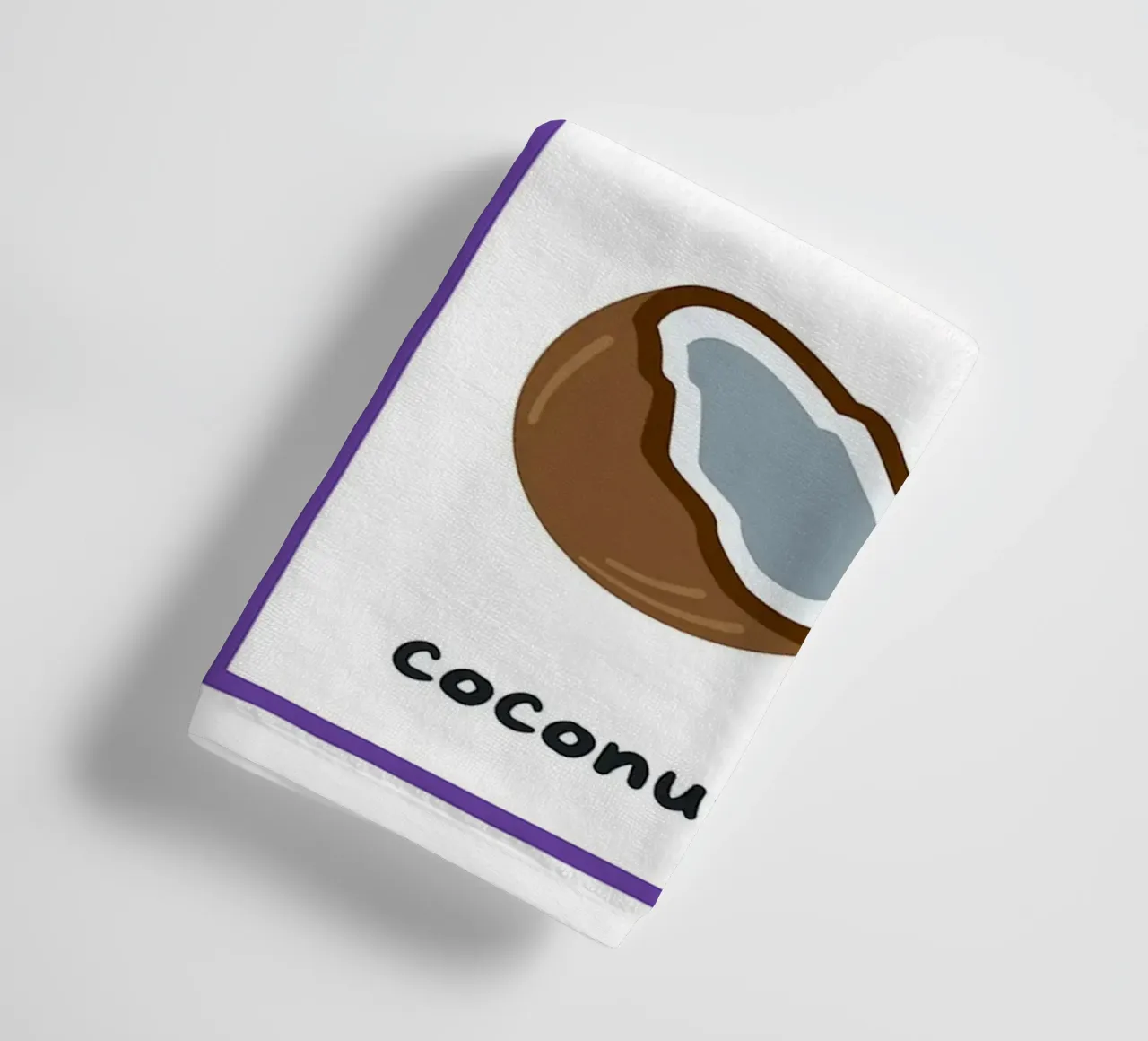 Flashcards sulla frutta_ Mango, pera, melone, noce di cocco asciugamano da bagno da Sabine Klein