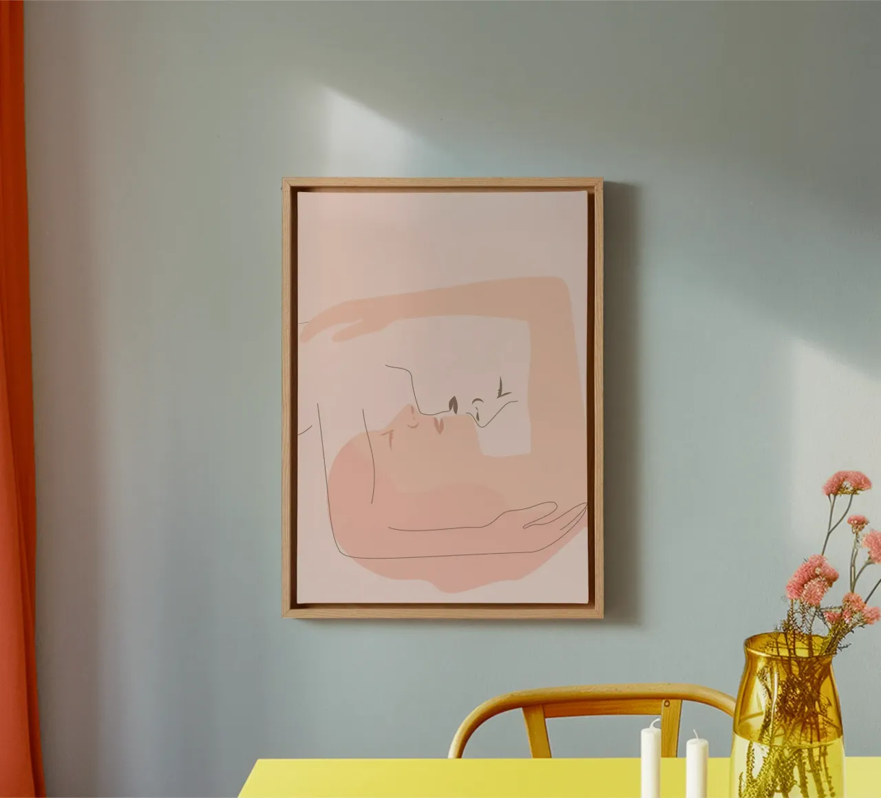 hold me tight. (the touch of my soul) tela con Cornice a cassetta da FRICKE DESIGN