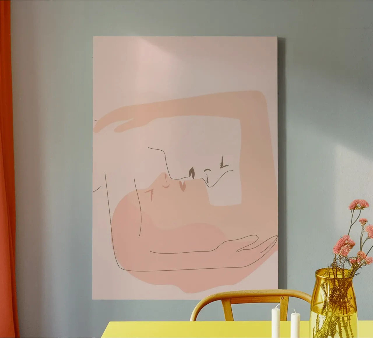 hold me tight. (the touch of my soul) tela con Cornice a cassetta da FRICKE DESIGN