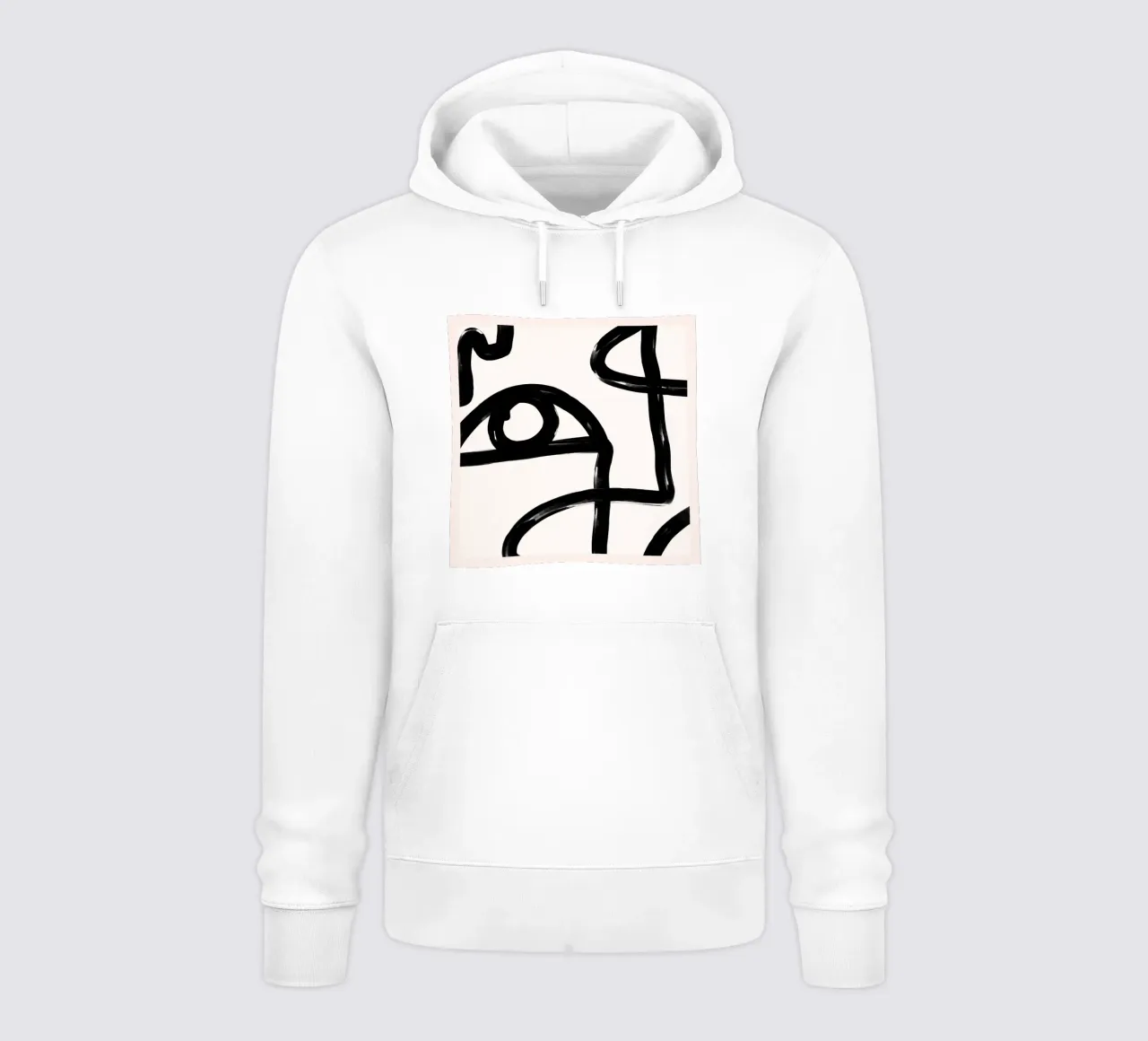 Line art astratta Eye 3 felpa con cappuccio da ThingDesign