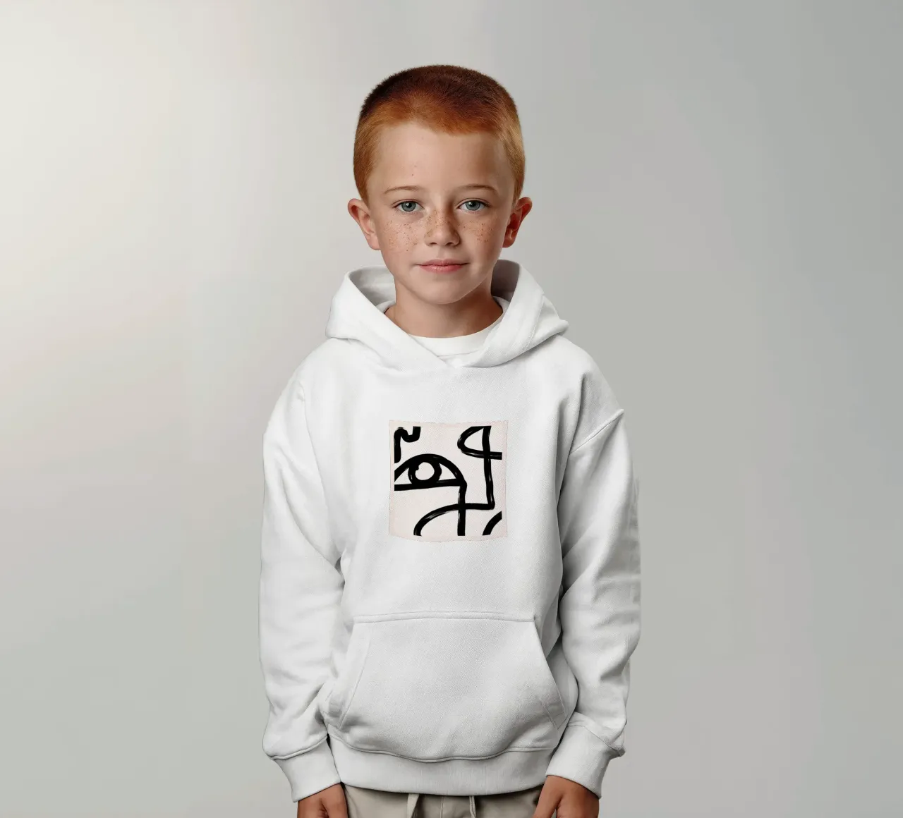 Dessin au trait abstrait Eye 3 sweat à capuche enfant de ThingDesign