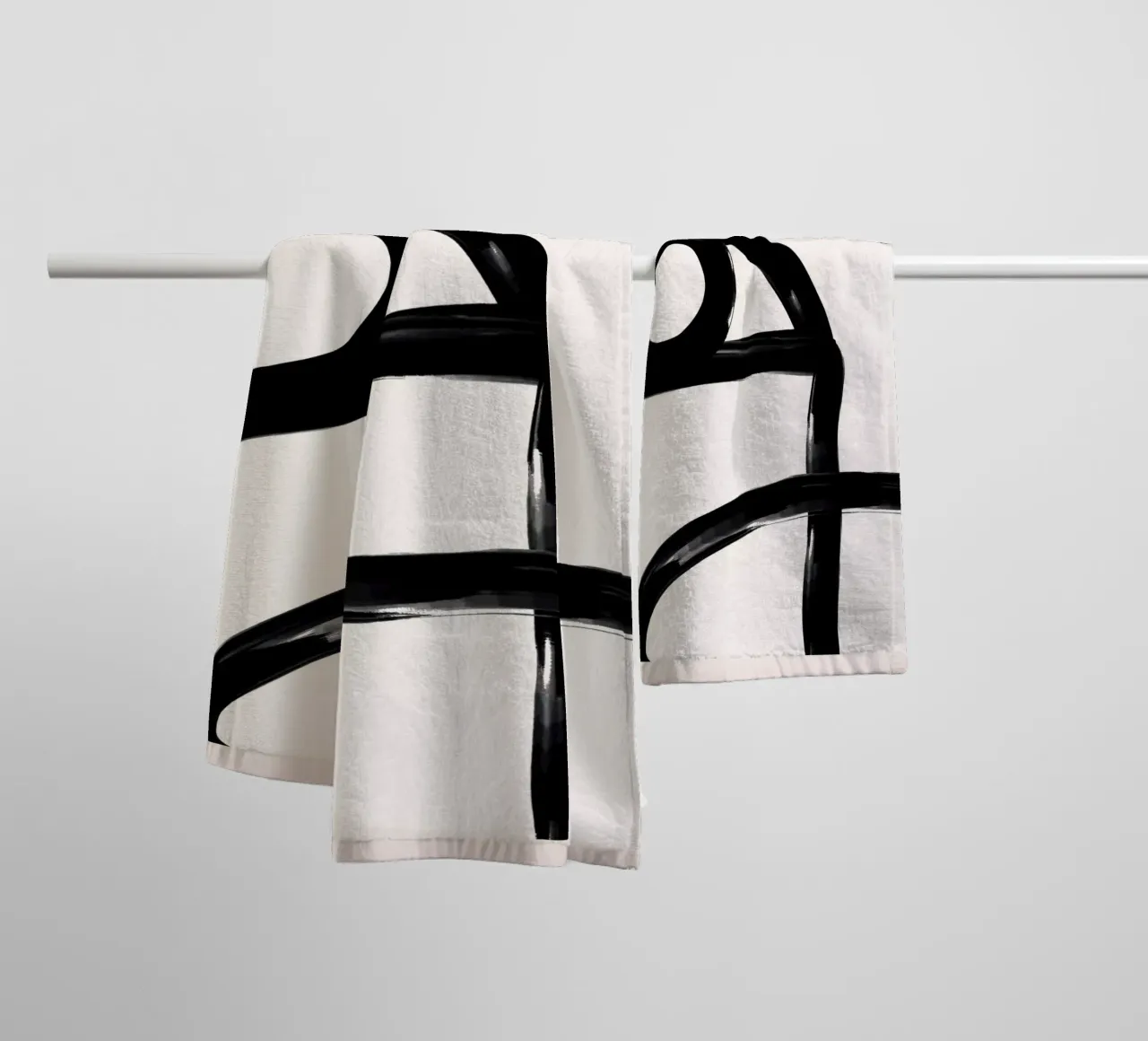 Abstract Line Art Eye 3 towel by ThingDesign