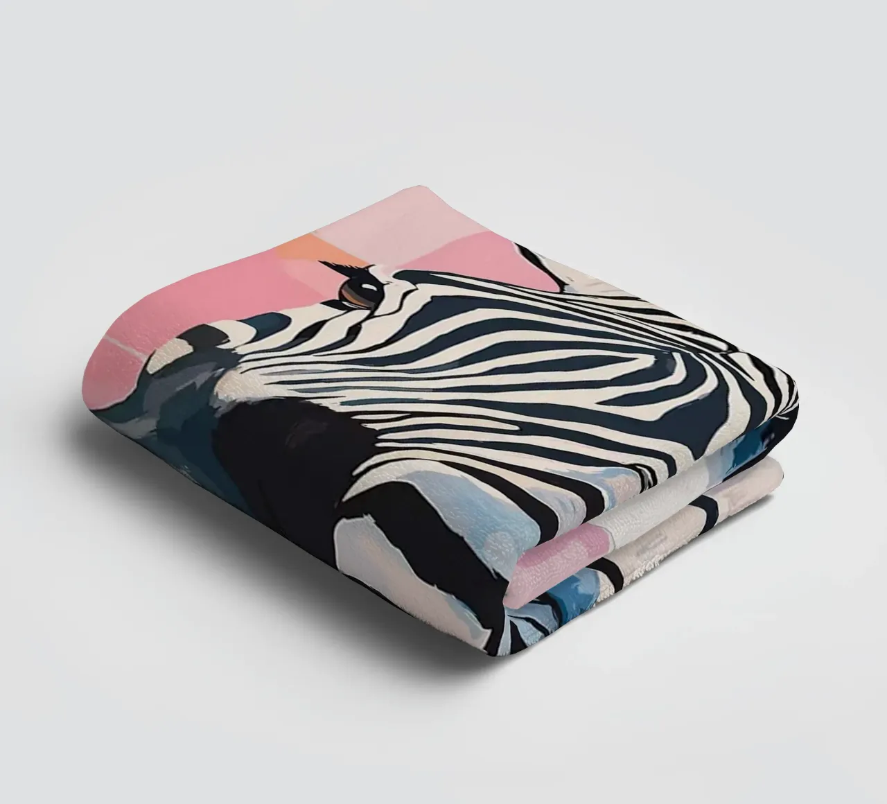 Zebra met wc-hoed badhanddoek van Sabine Klein