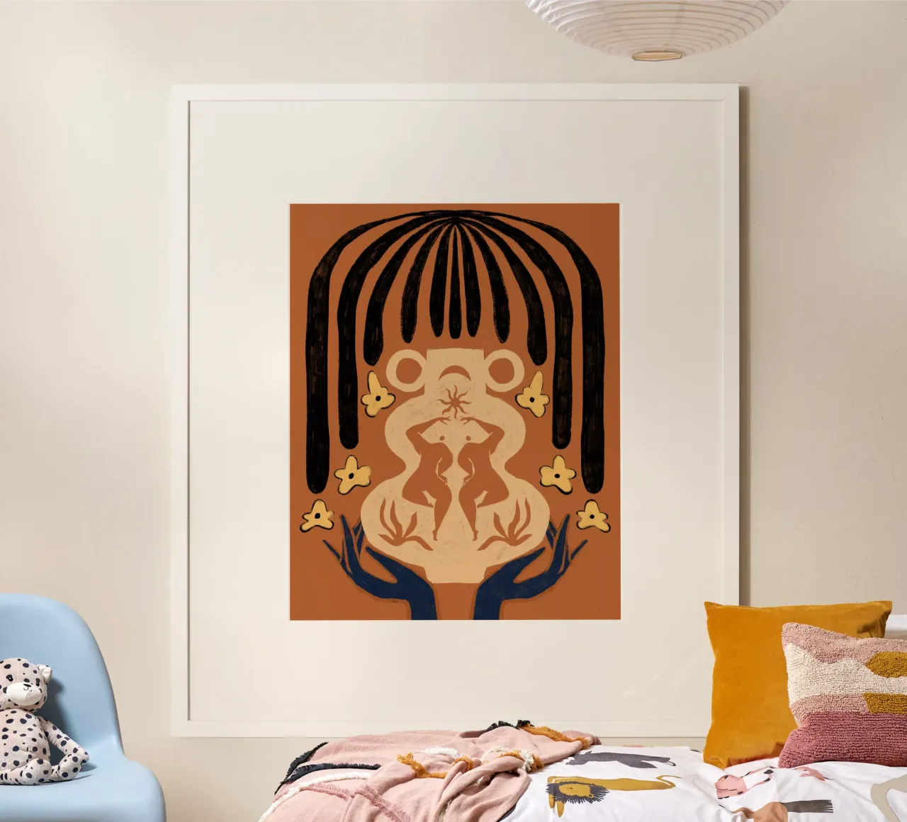 Vessel Collection, Sun and Moon poster con telaio in legno da Arty Guava