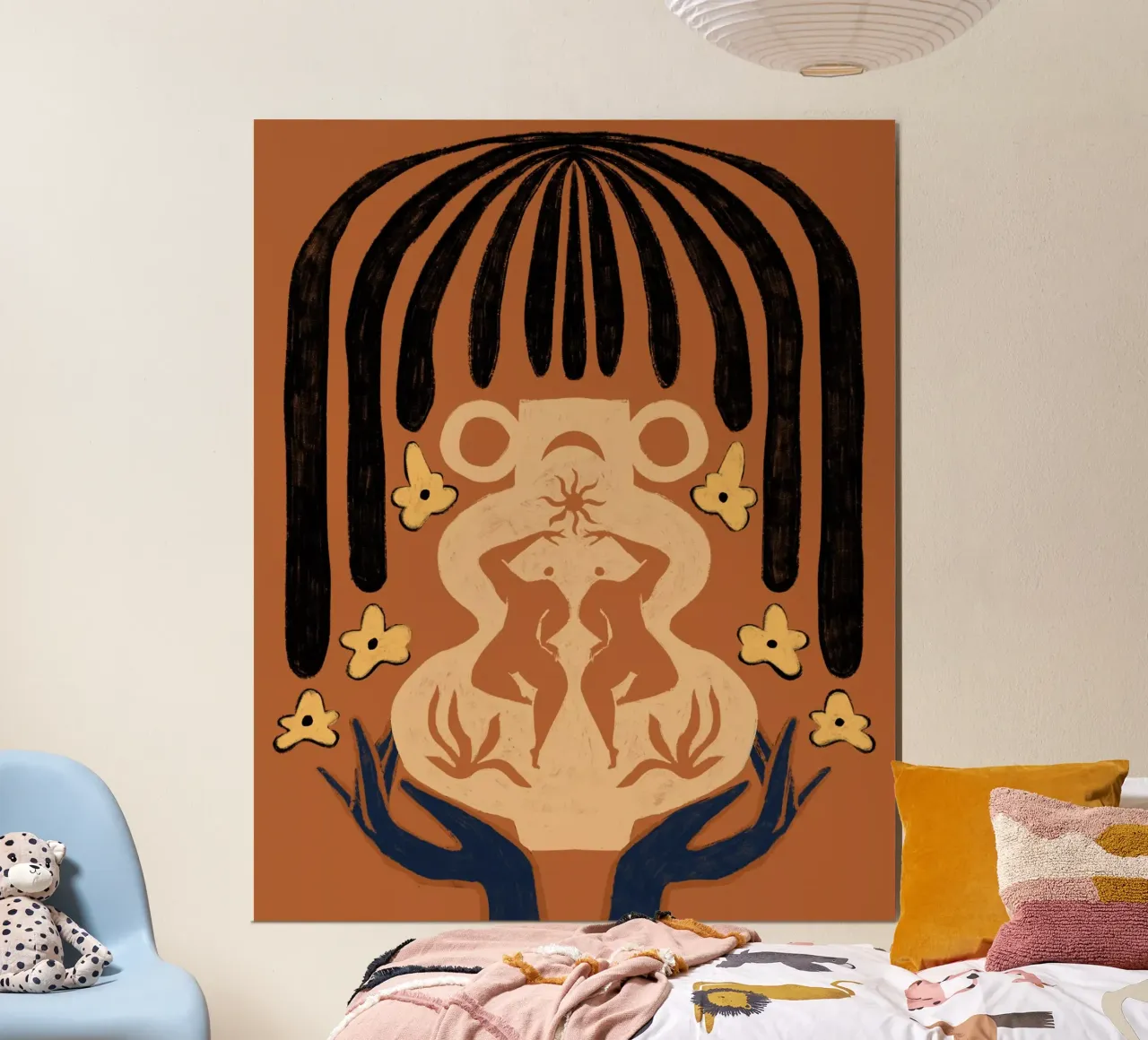 Vessel Collection, Sun and Moon poster con telaio in legno da Arty Guava