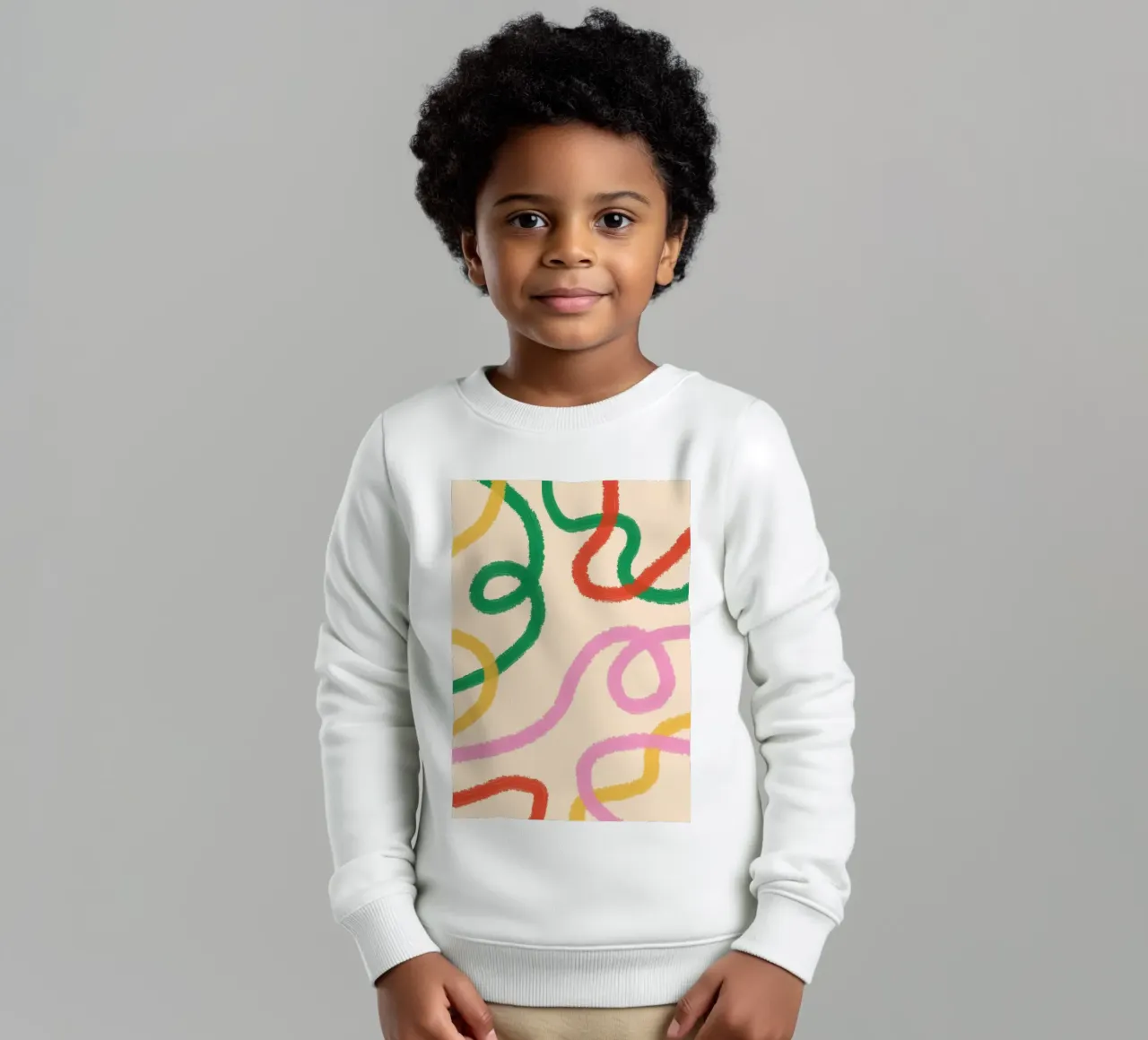 Linea colorata astratta felpa bambino da galihstudio
