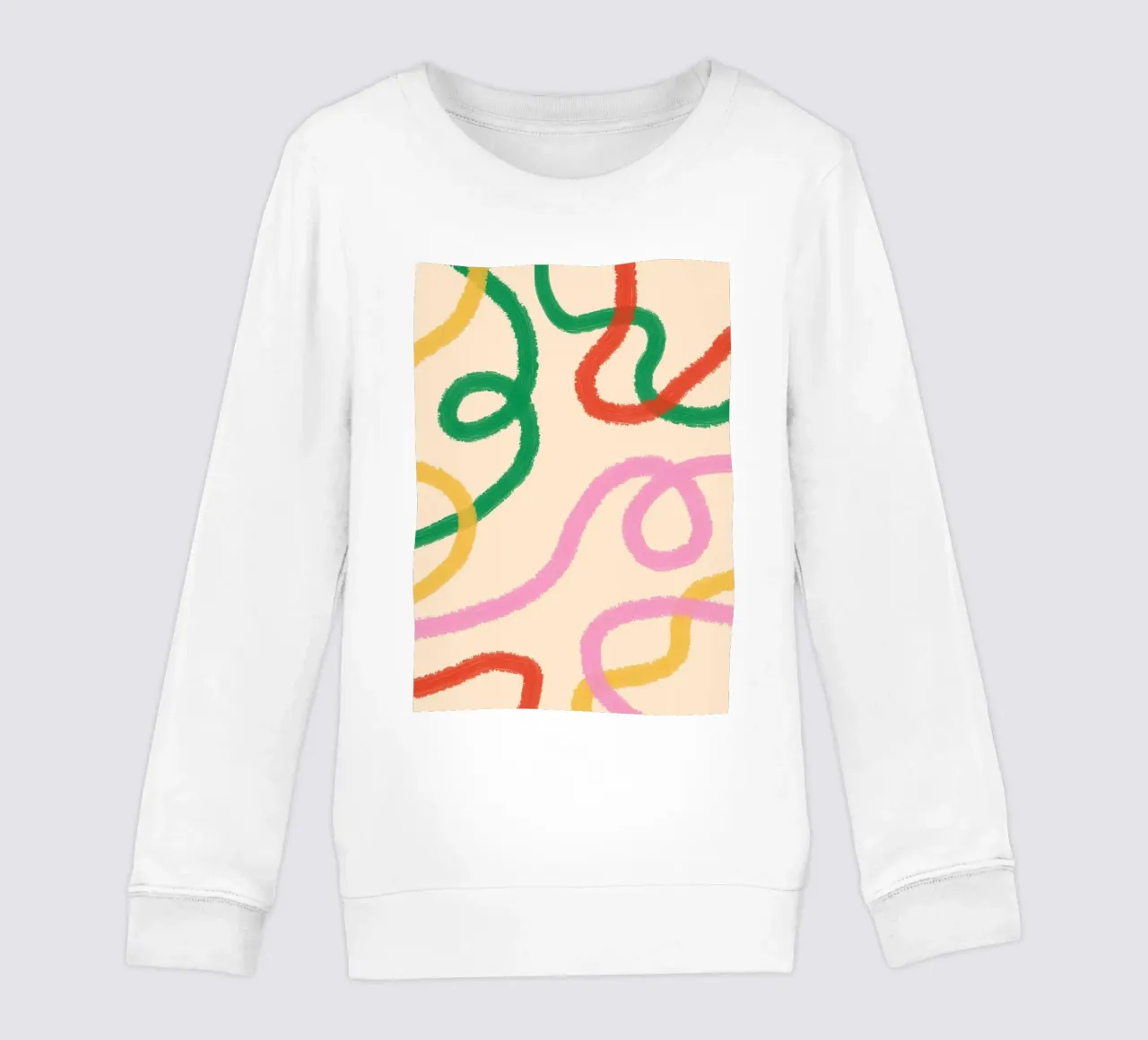 Linea colorata astratta felpa bambino da galihstudio