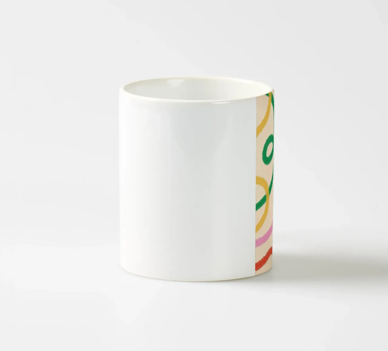 Linea colorata astratta tazza in ceramica da galihstudio