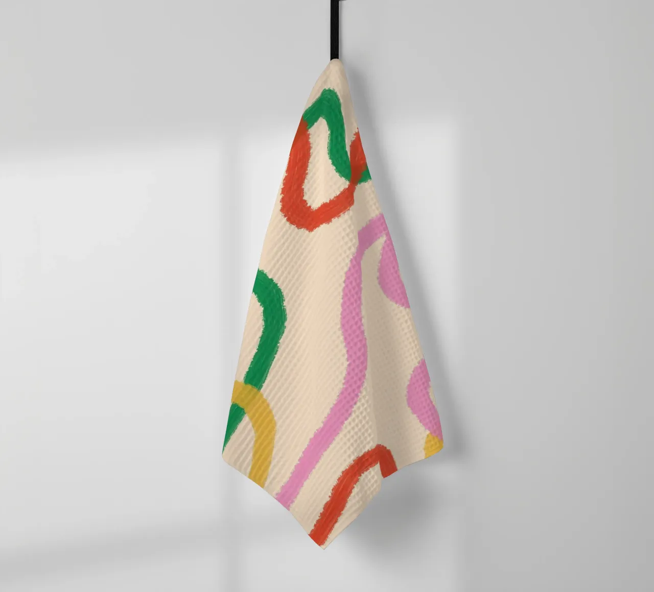 Linea colorata astratta canovaccio da cucina da galihstudio