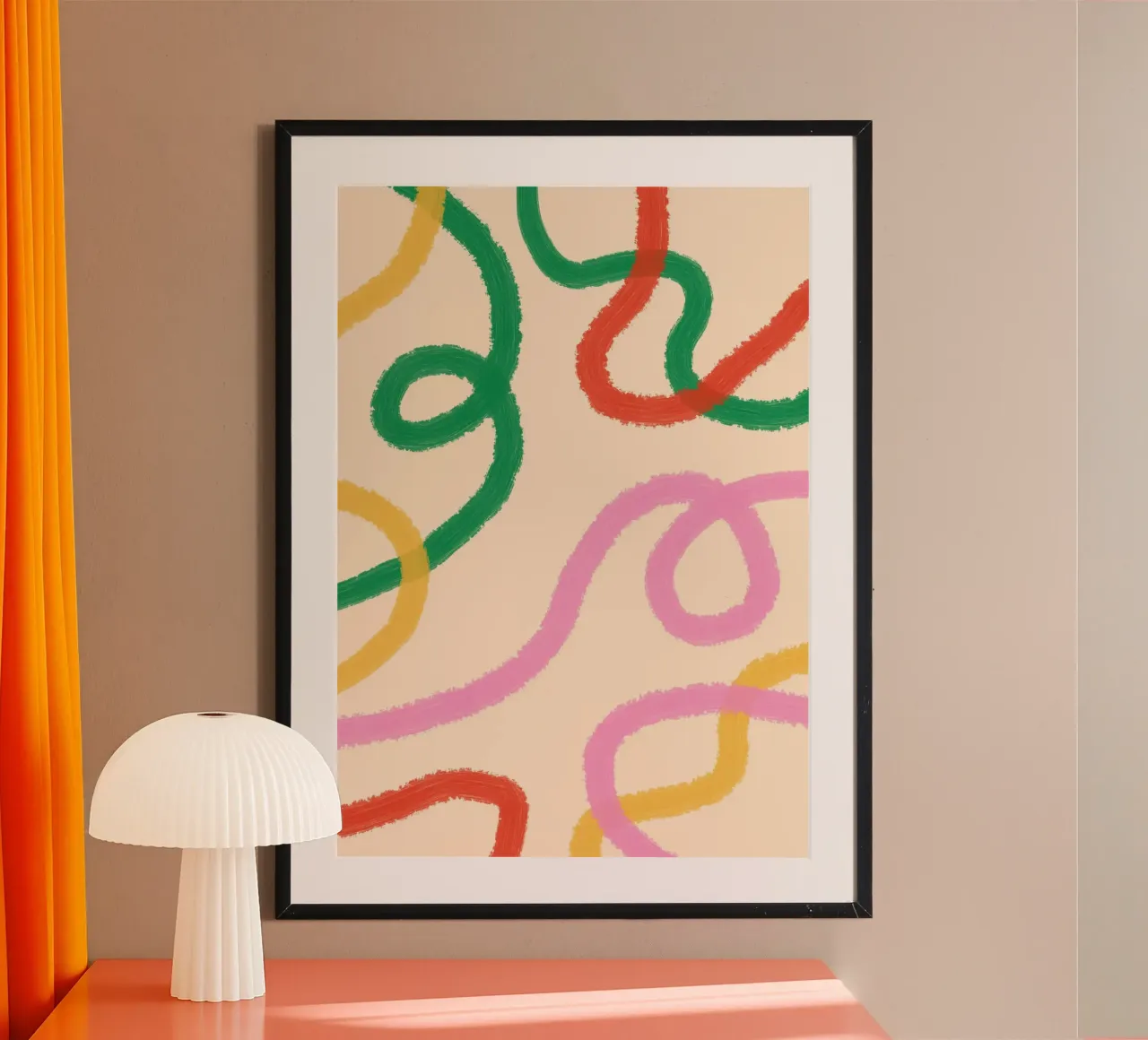 Linea colorata astratta poster da galihstudio