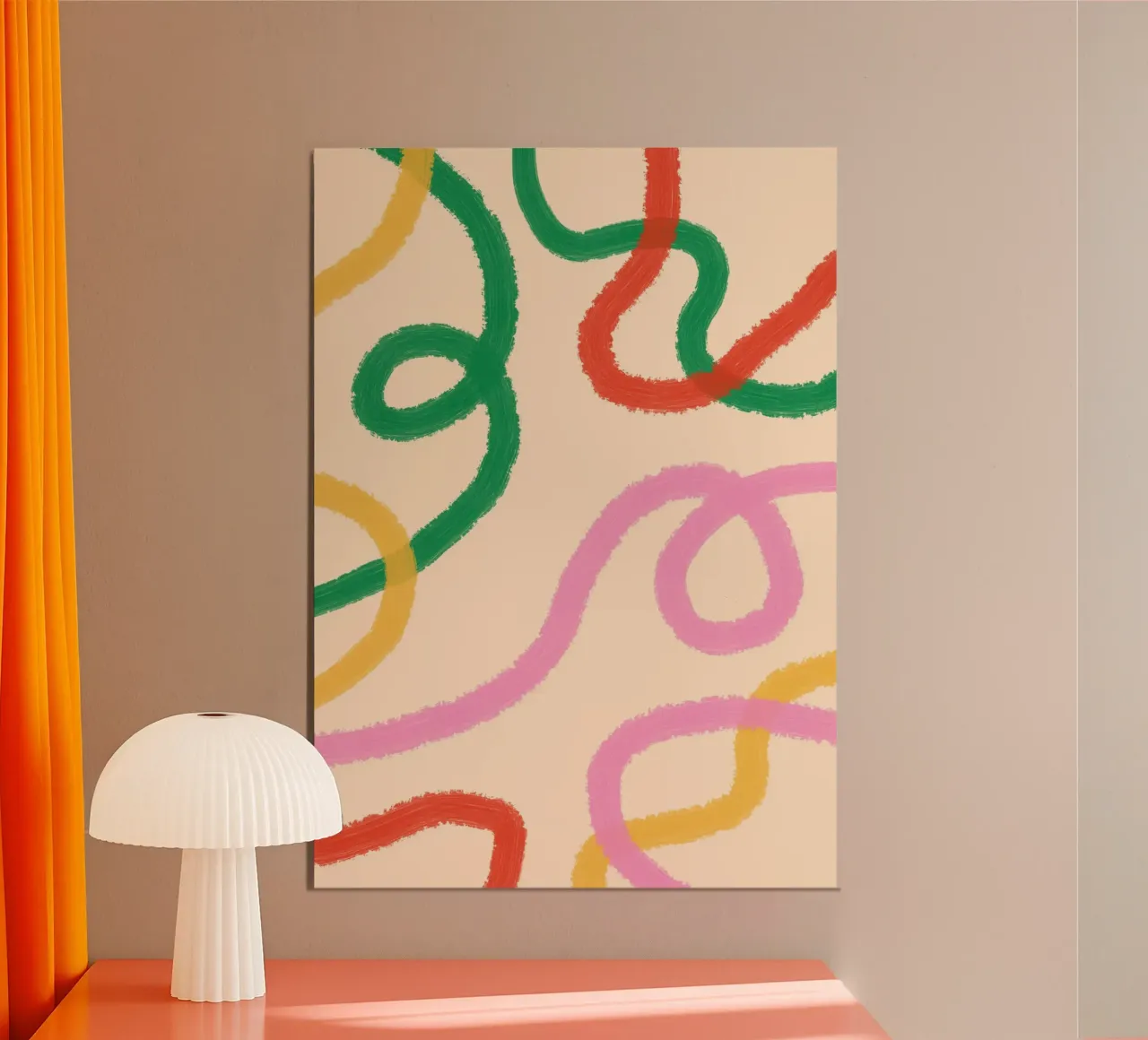 Linea colorata astratta poster da galihstudio