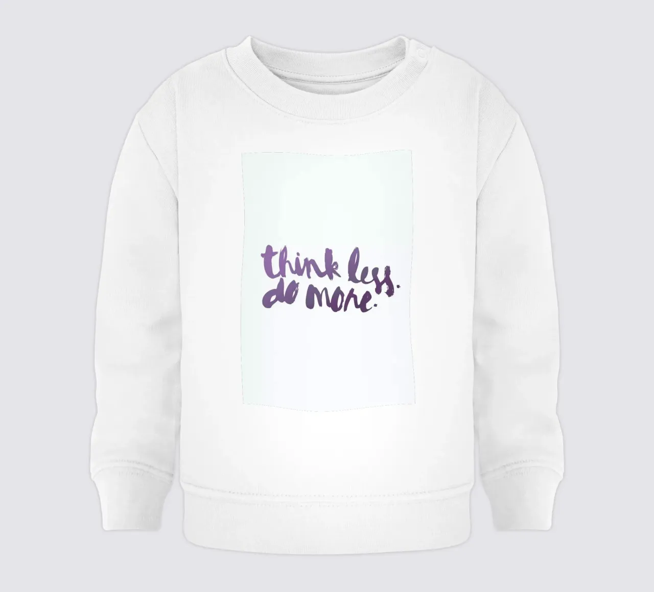 Think Less baby sweatshirt by Dead Language