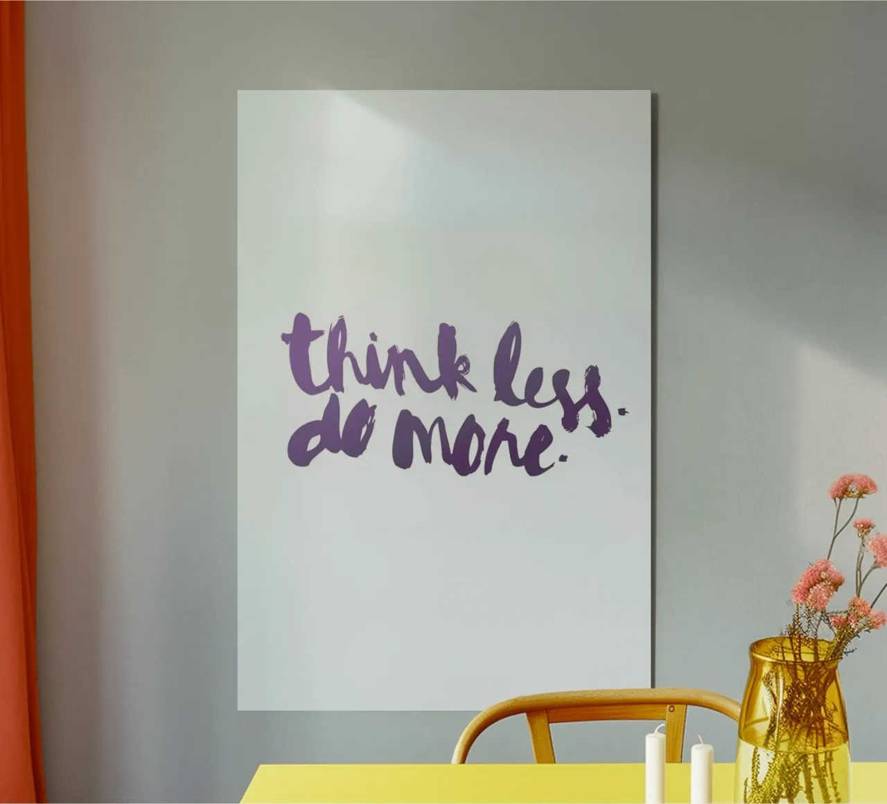 Think Less alluminio dibond da Dead Language