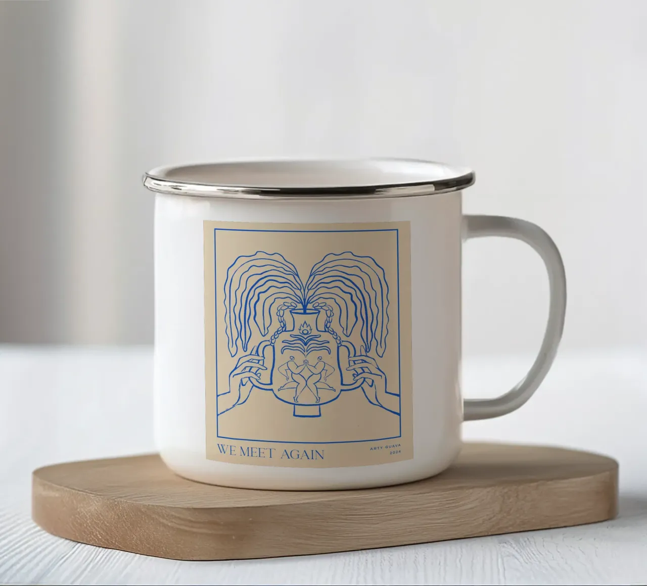 Vessel Collection, We Meet Again Line Art tazza in smalto da Arty Guava