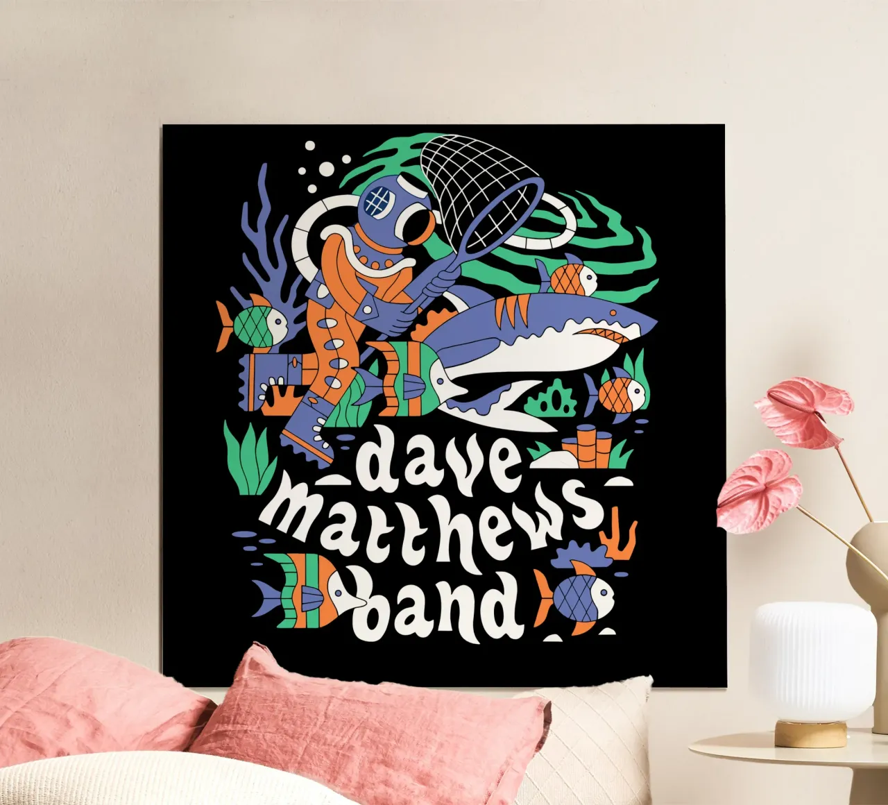 West Palm Beach, FL 2024 - dave matthews poster con telaio in plastica da andrea boceli