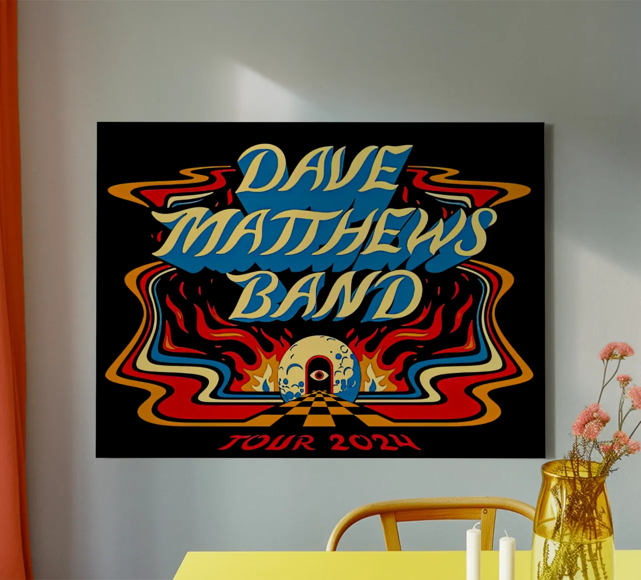 Dave Matthews Band canvas met Baklijst van andrea boceli