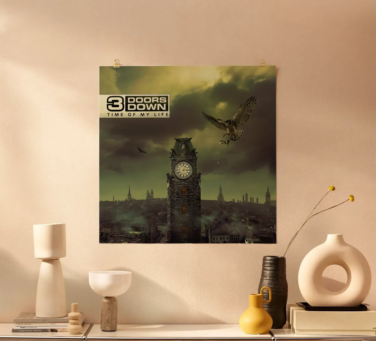 3 Doors Down poster con telaio in plastica da Musadad Shop