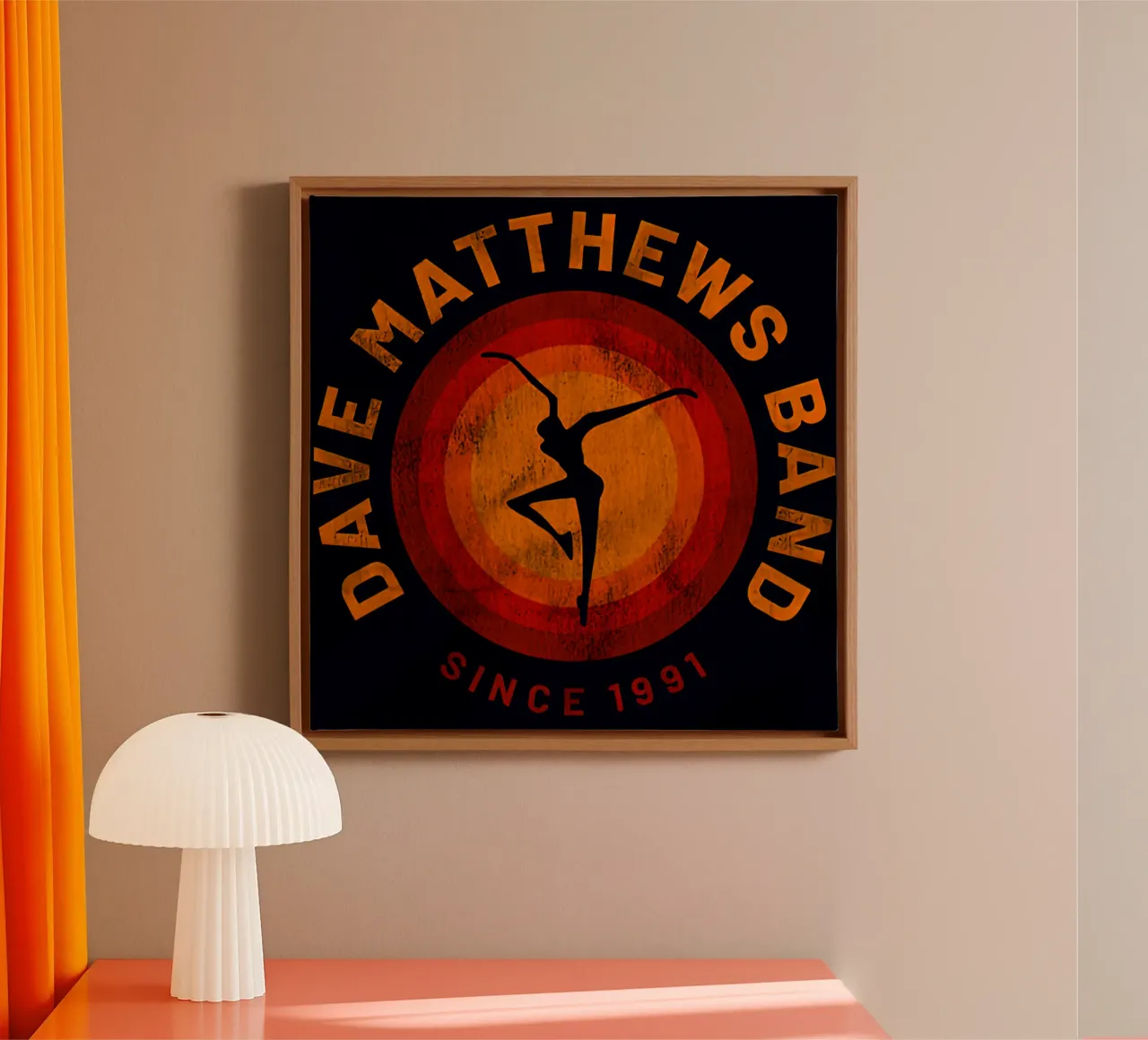 Dave Matthews Band Sportiqe Firedancer Tee tela con Cornice a cassetta da andrea boceli