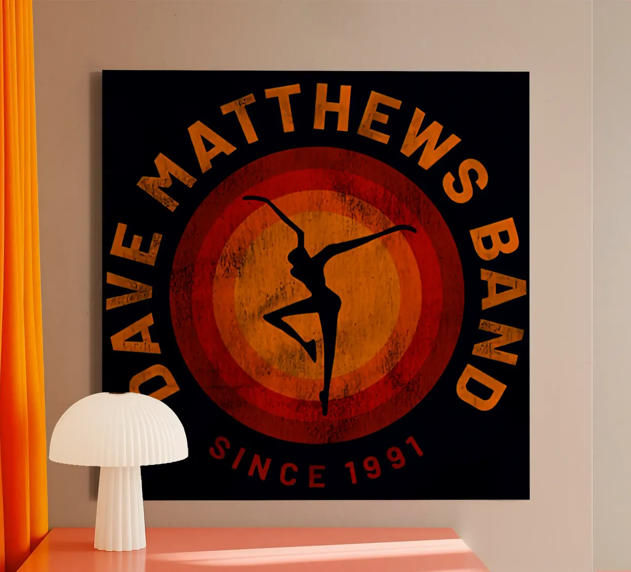 Dave Matthews Band Sportiqe Firedancer Tee tela con Cornice a cassetta da andrea boceli