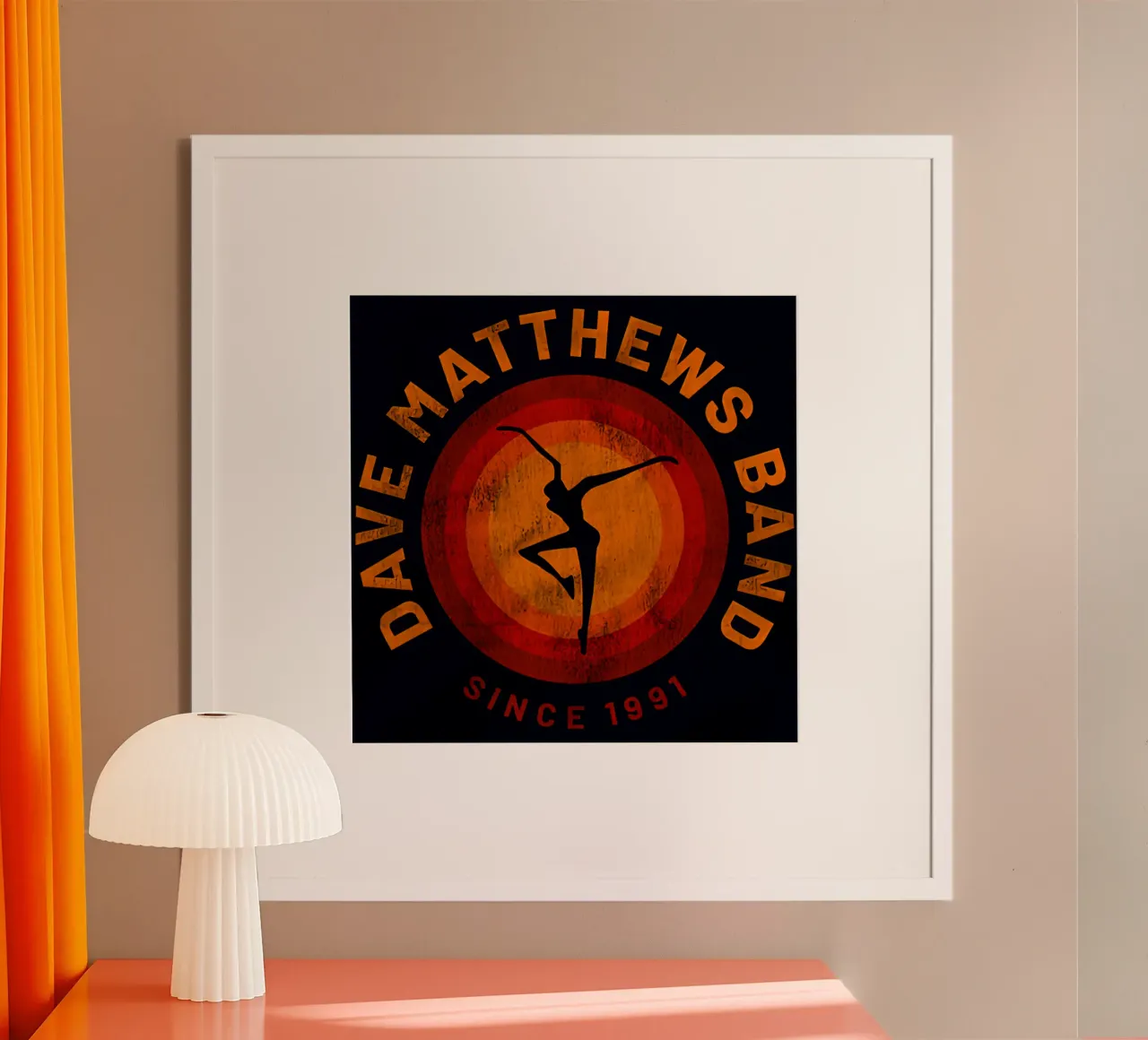 Dave Matthews Band Sportiqe Firedancer Tee poster con telaio in plastica da andrea boceli