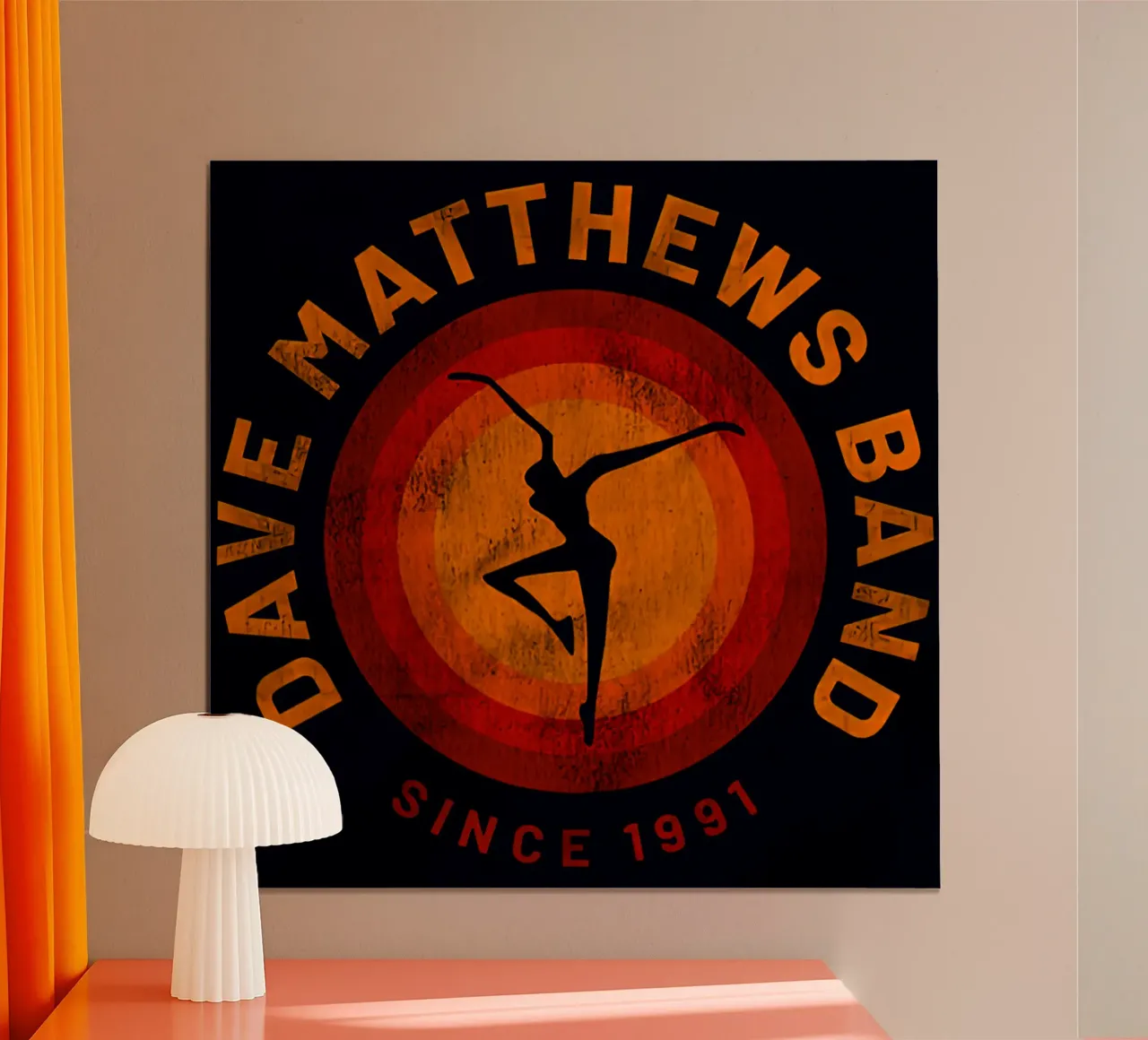 Dave Matthews Band Sportiqe Firedancer Tee poster con telaio in plastica da andrea boceli