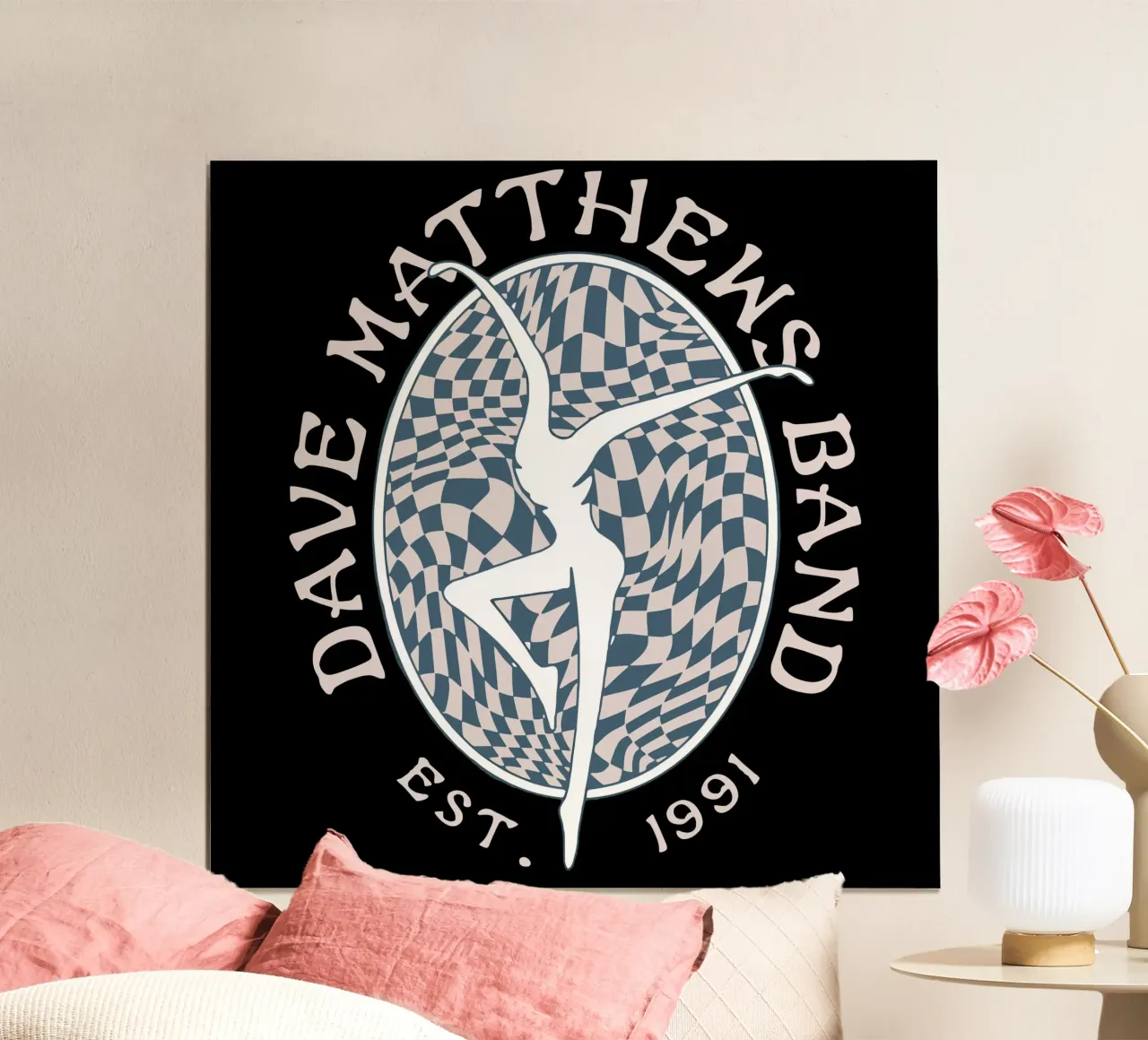 Tasca Firedancer con tintura a pigmenti della Dave Matthews Band poster con telaio in plastica da andrea boceli