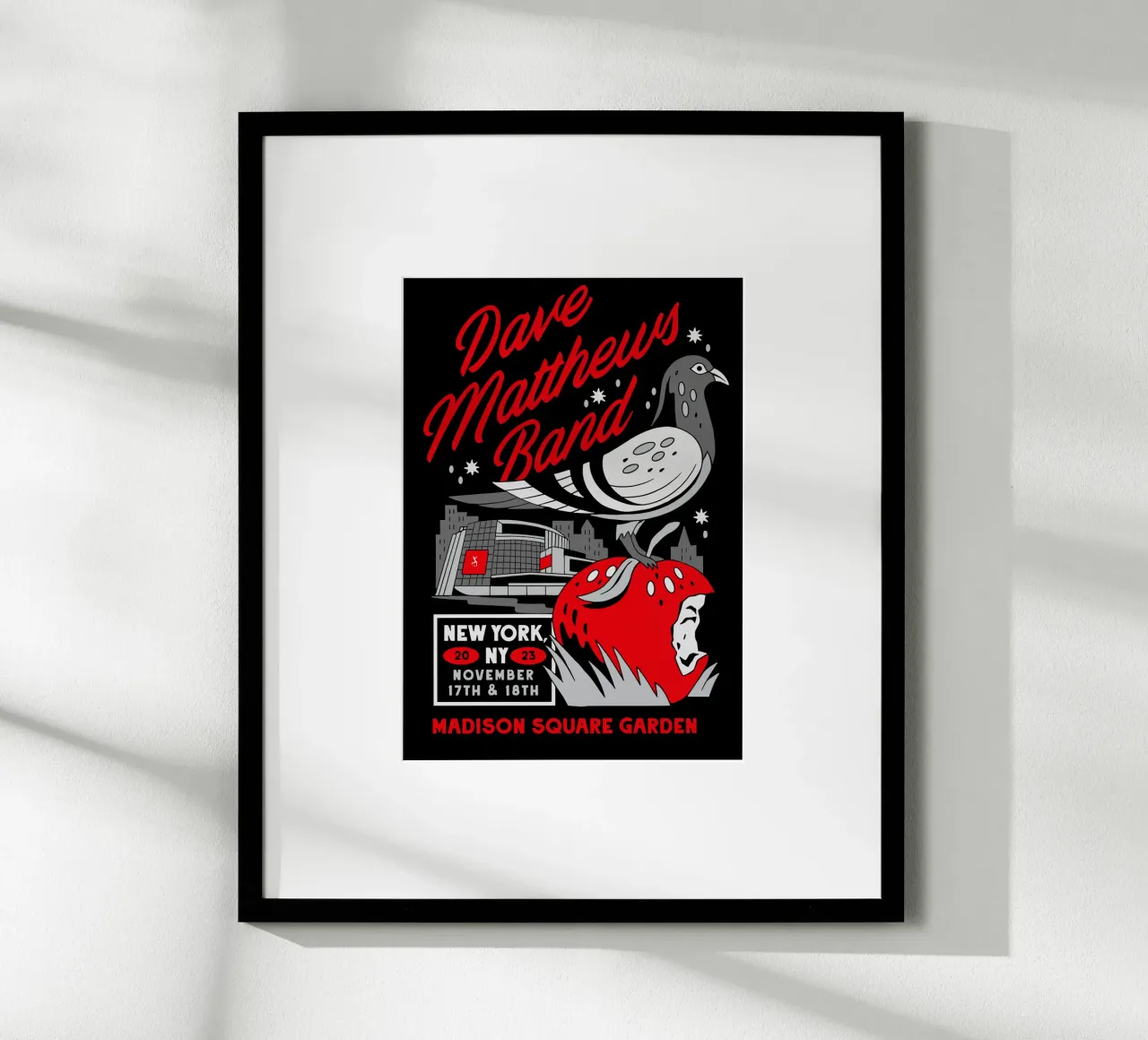 Tasca Firedancer con tintura a pigmenti della Dave Matthews Band poster con telaio in plastica da andrea boceli