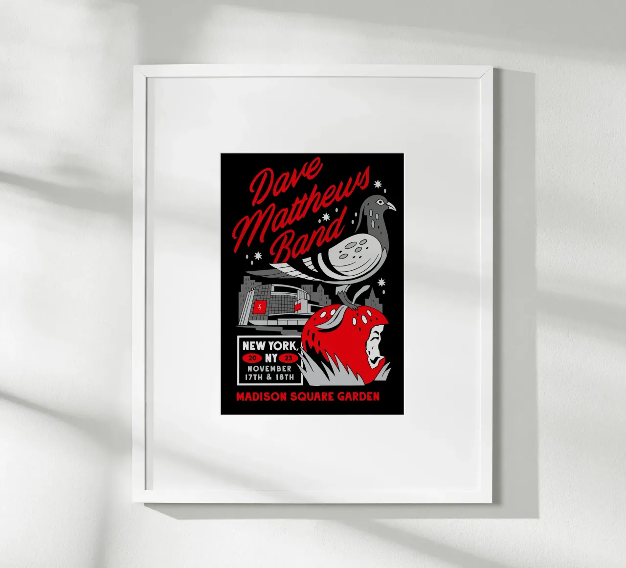 Tasca Firedancer con tintura a pigmenti della Dave Matthews Band poster con telaio in plastica da andrea boceli
