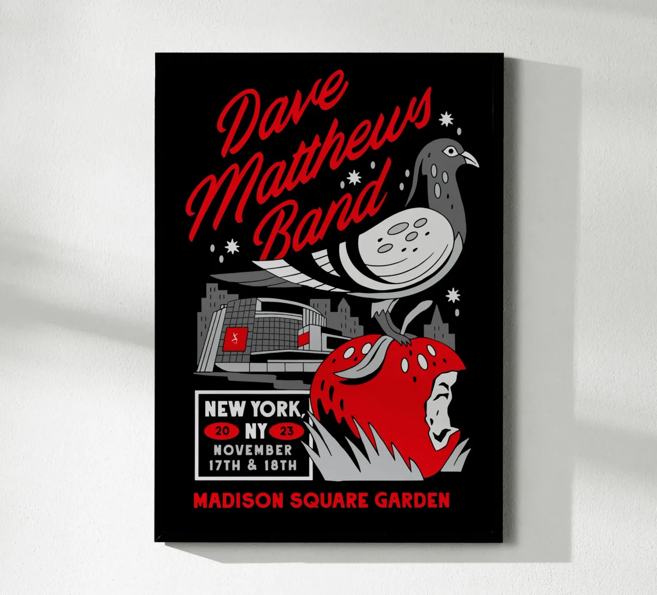 Tasca Firedancer con tintura a pigmenti della Dave Matthews Band poster con telaio in plastica da andrea boceli