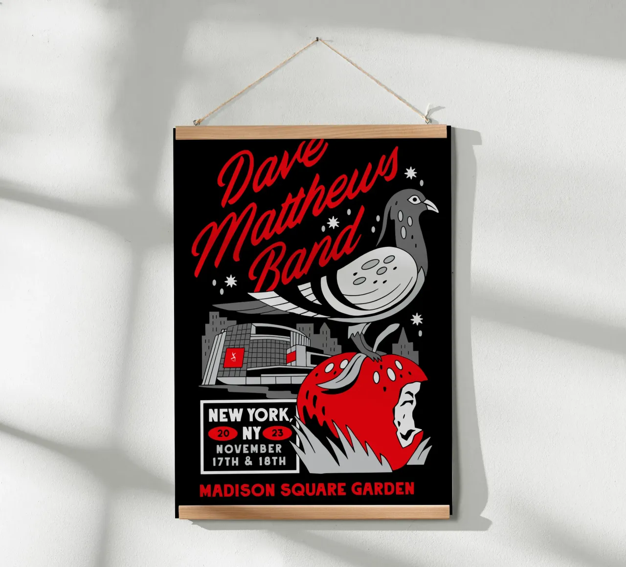 Tasca Firedancer con tintura a pigmenti della Dave Matthews Band poster con telaio in plastica da andrea boceli