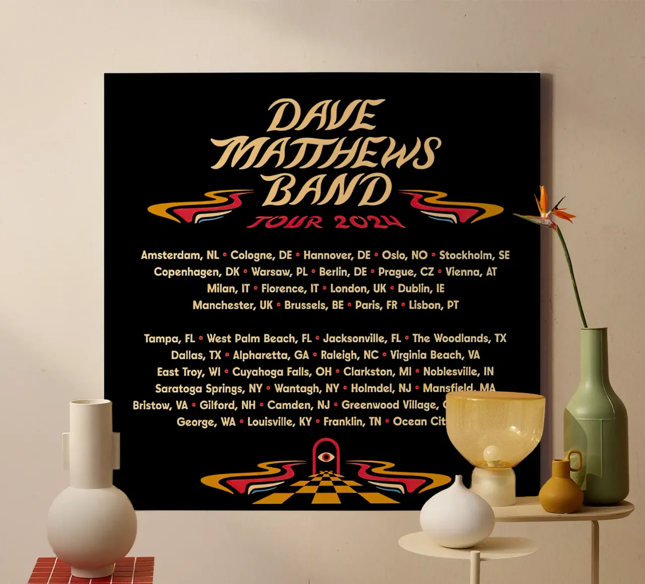 Dave Matthews Band 2 tela con Cornice a cassetta da andrea boceli