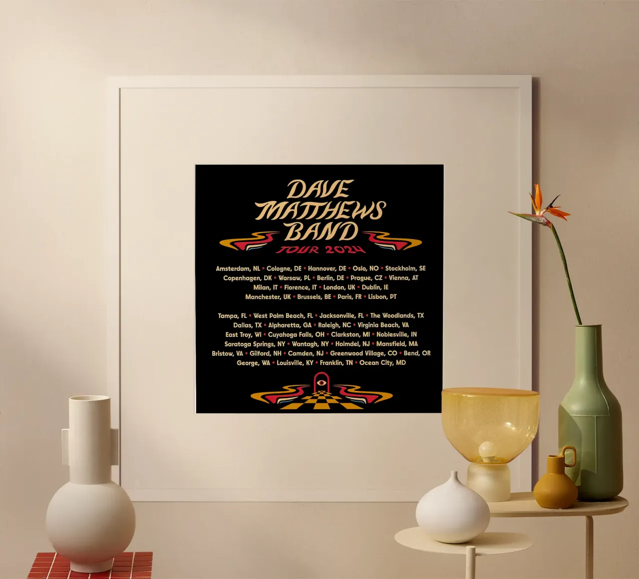 Dave Matthews Band 2 poster con telaio in plastica da andrea boceli