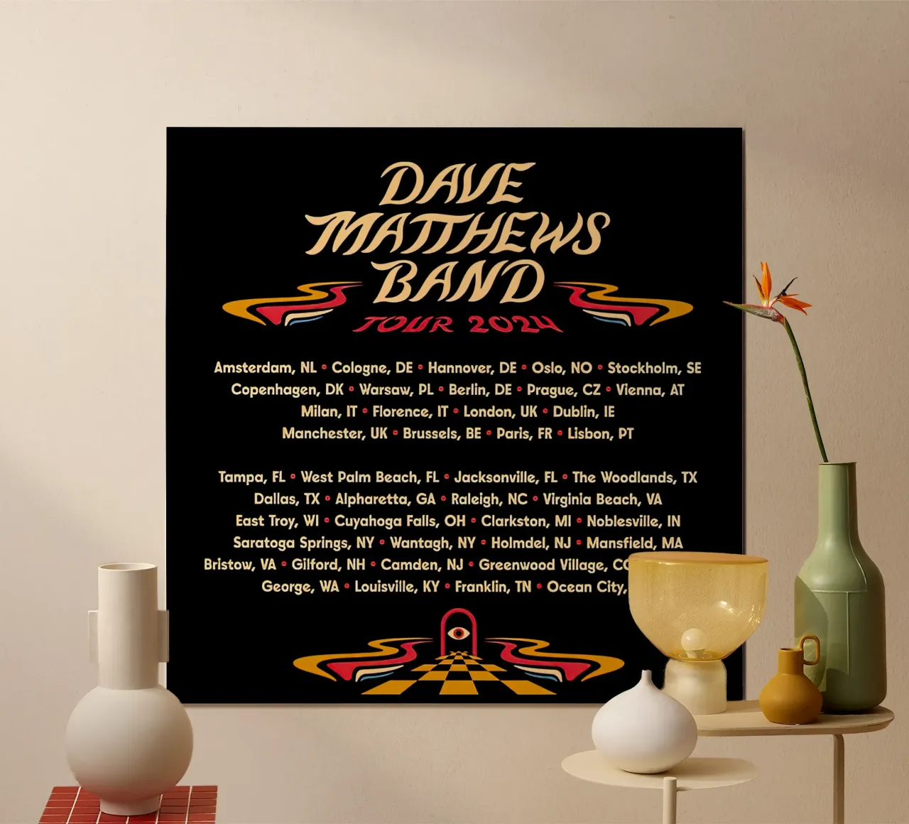 Dave Matthews Band 2 poster con telaio in plastica da andrea boceli