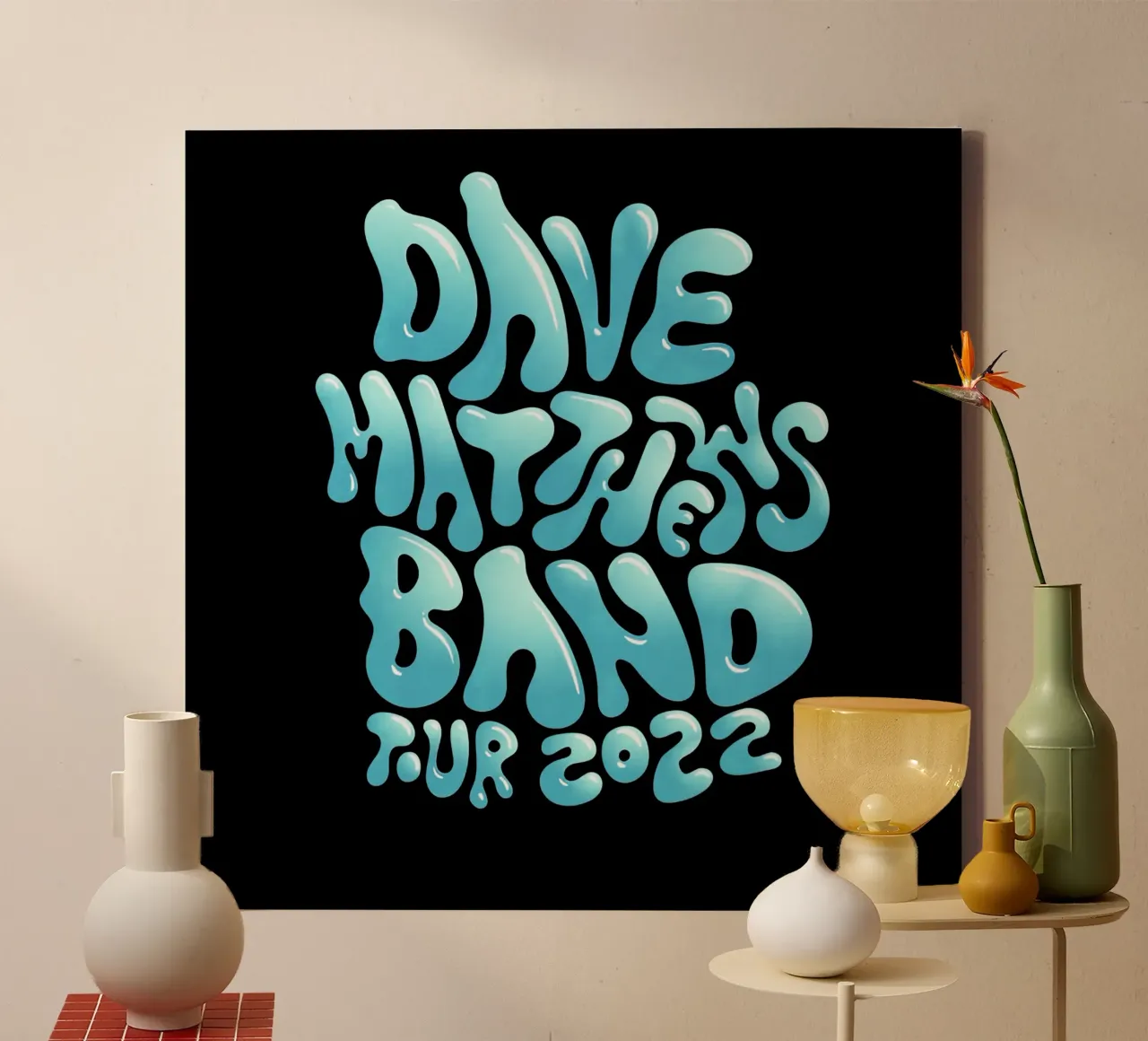 Tour di Dave Matthews tela con Cornice a cassetta da andrea boceli