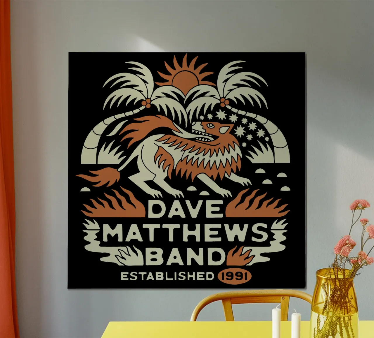 Il Leone di Dave Matthews poster con telaio in plastica da andrea boceli
