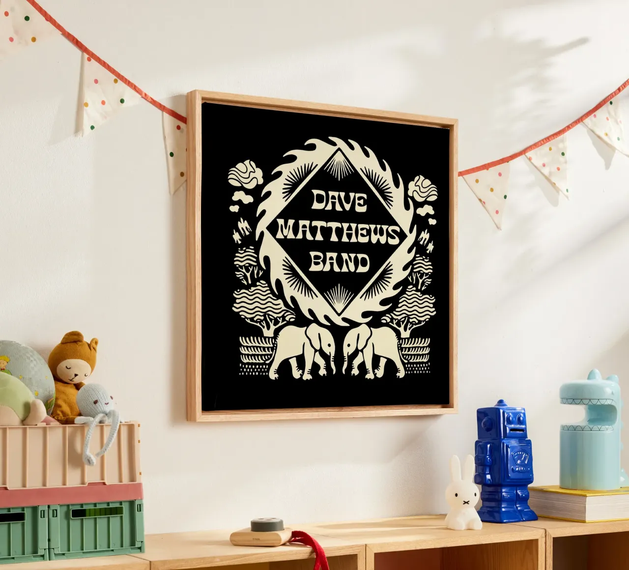 Dave Matthews DMB x Reteti Elephant Sanctuary canvas with Floater frame by andrea boceli
