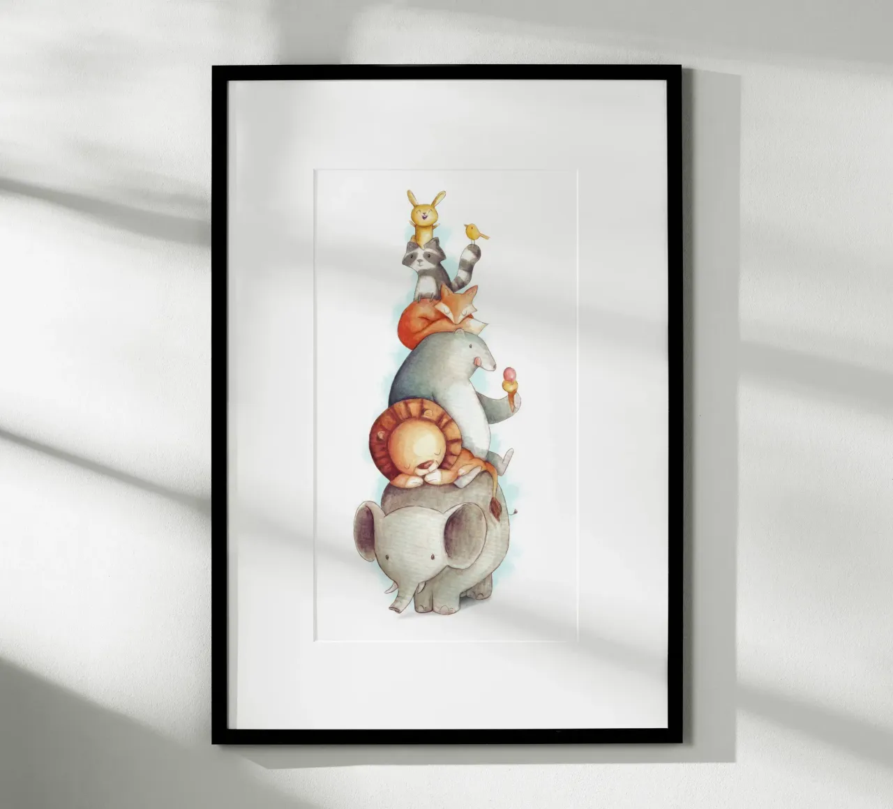 Animali da festa poster con telaio in plastica da muench benjamin