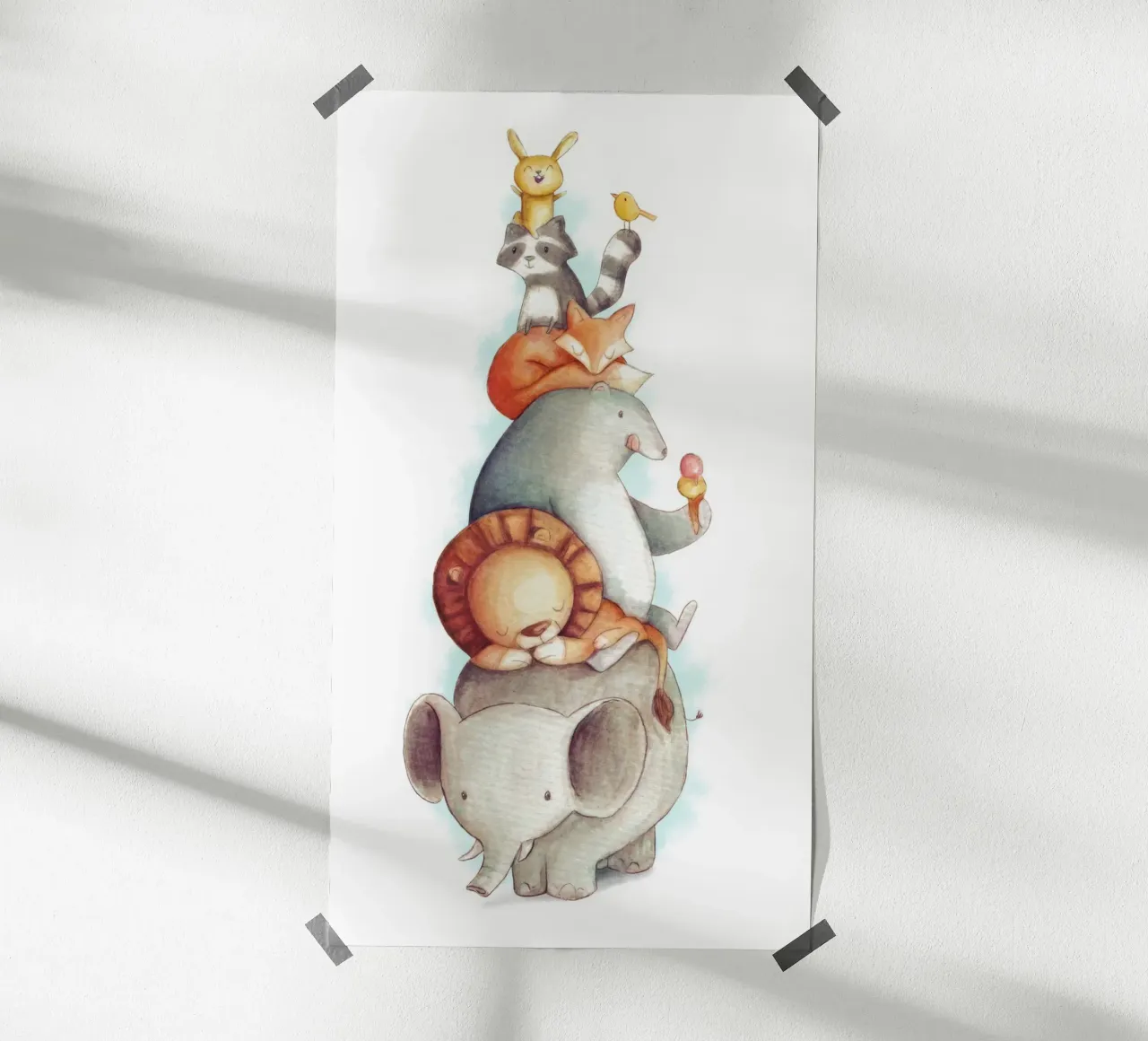 Animali da festa poster con telaio in plastica da muench benjamin