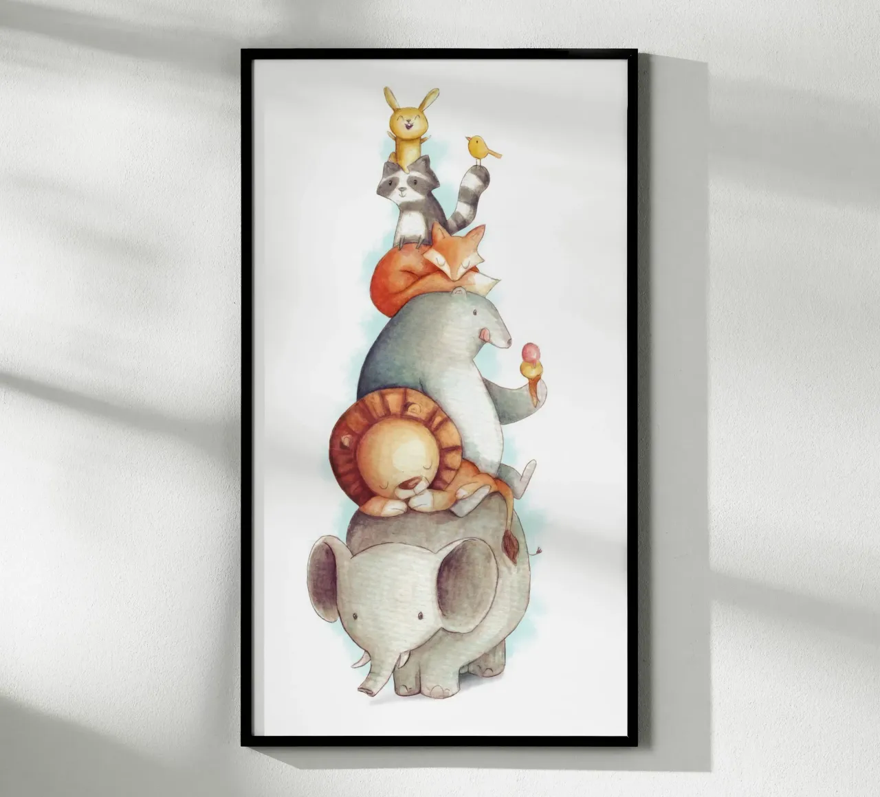 Animali da festa poster con telaio in plastica da muench benjamin