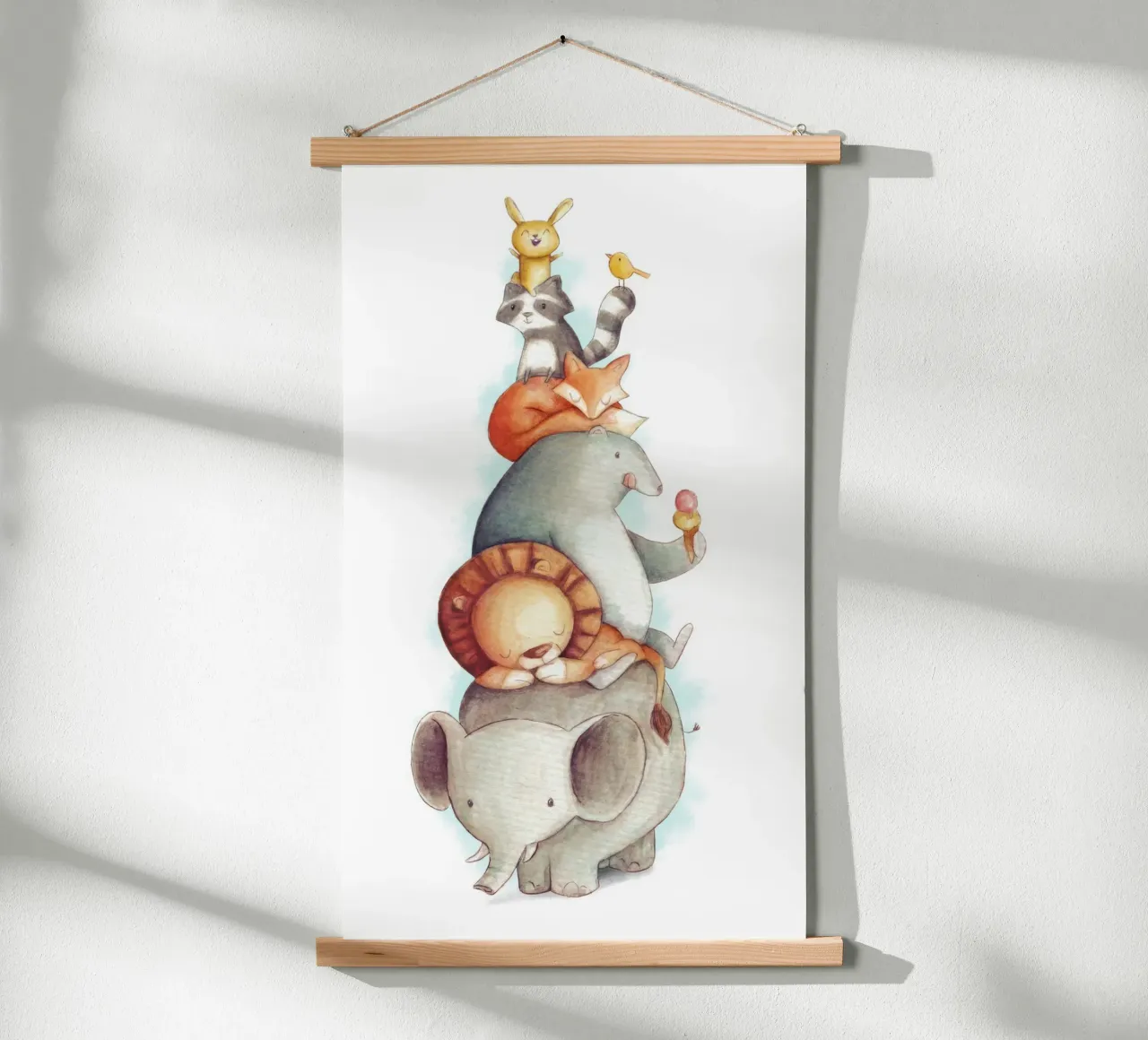 Animali da festa poster con telaio in plastica da muench benjamin