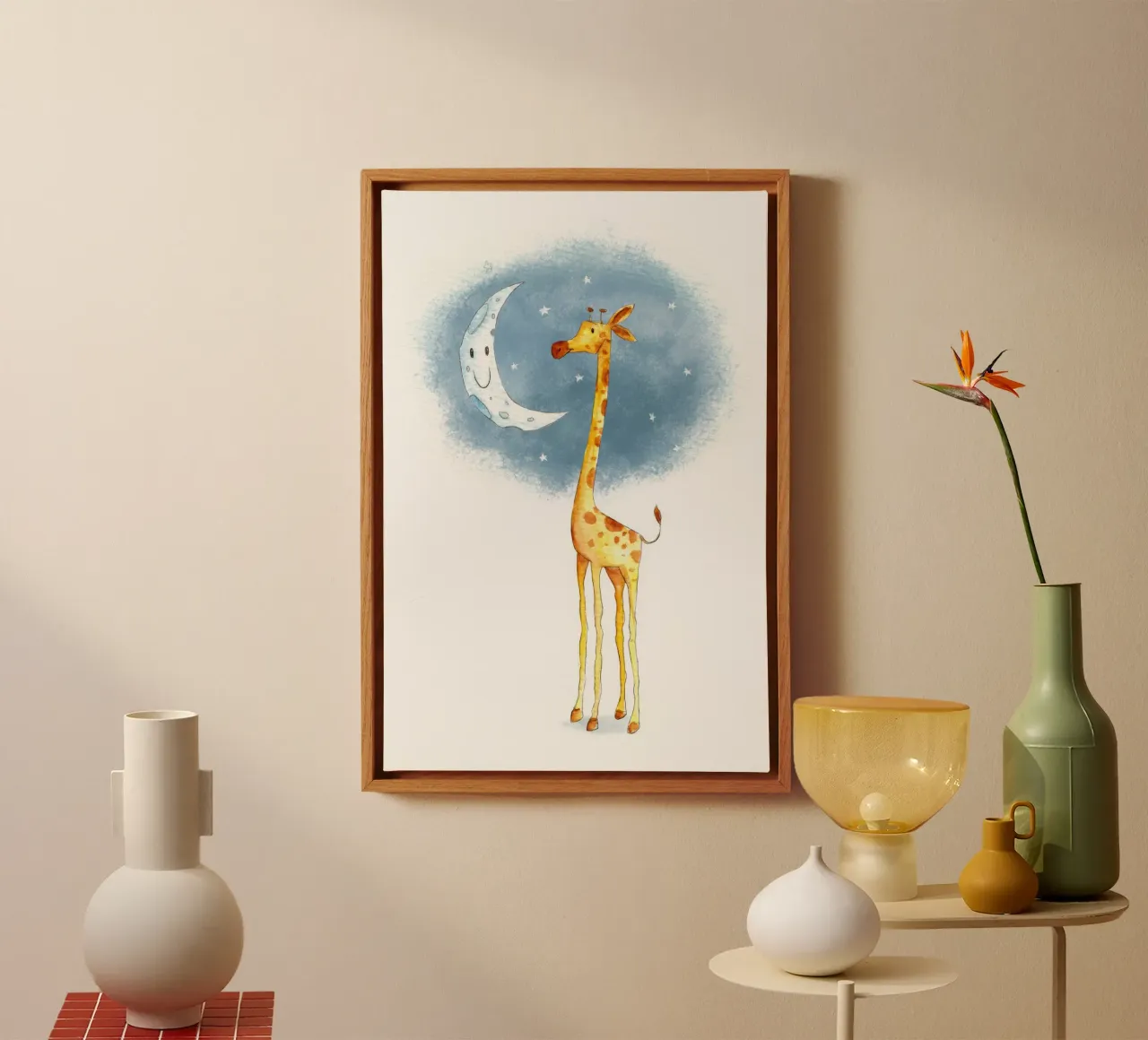 Hello Moon tela con Cornice a cassetta da muench benjamin