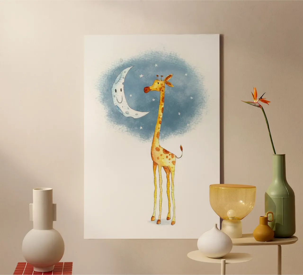 Hello Moon tela con Cornice a cassetta da muench benjamin