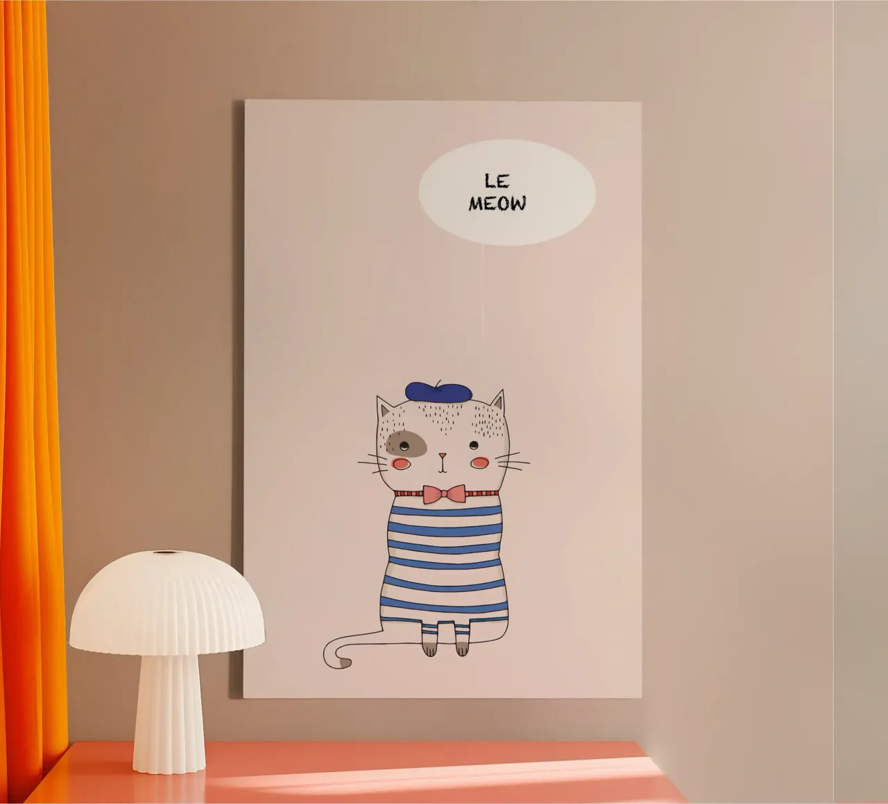 Le Meow tela con Cornice a cassetta da muench benjamin