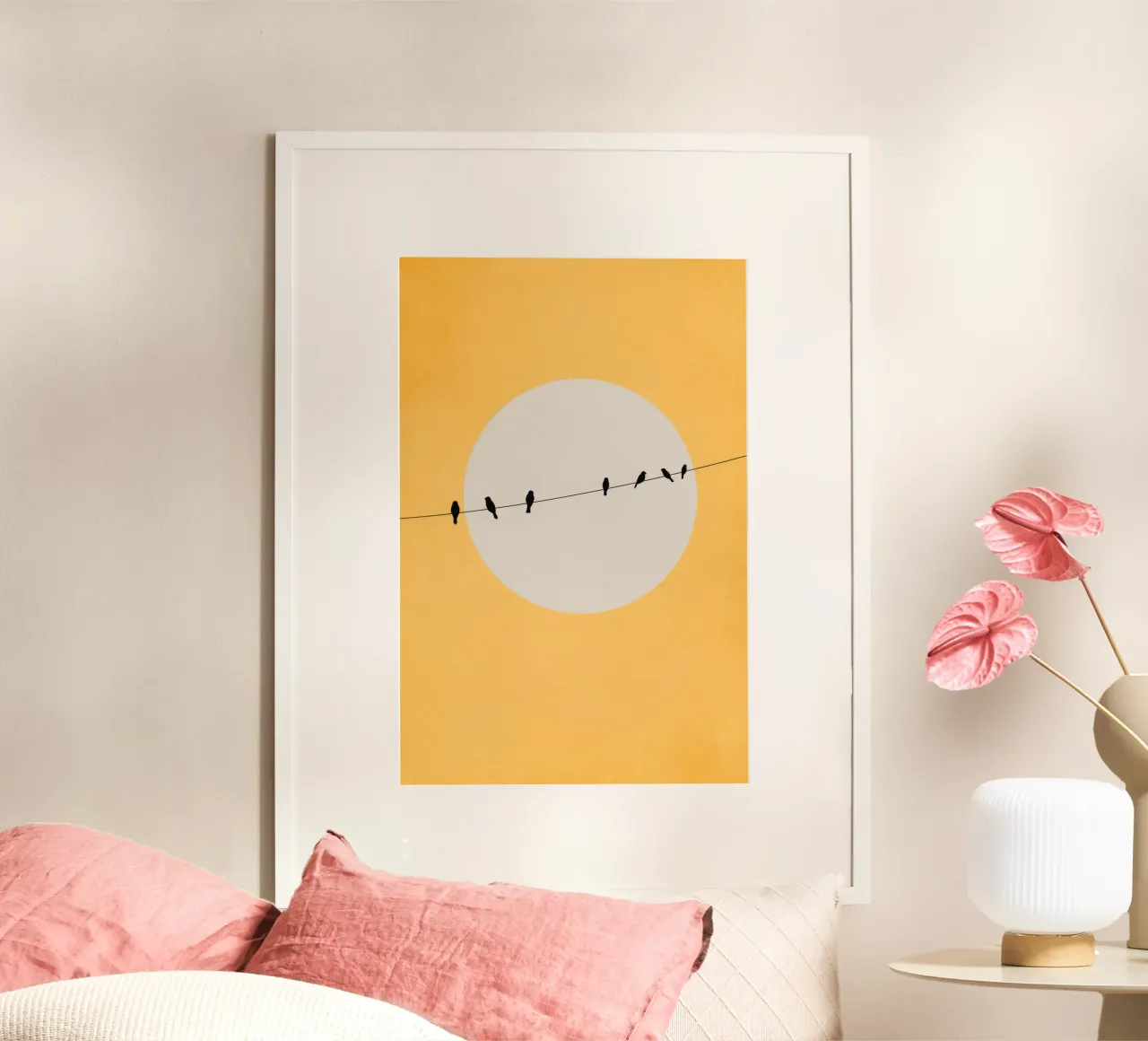 Chirping And Chilling poster with plastic frame by muench benjamin